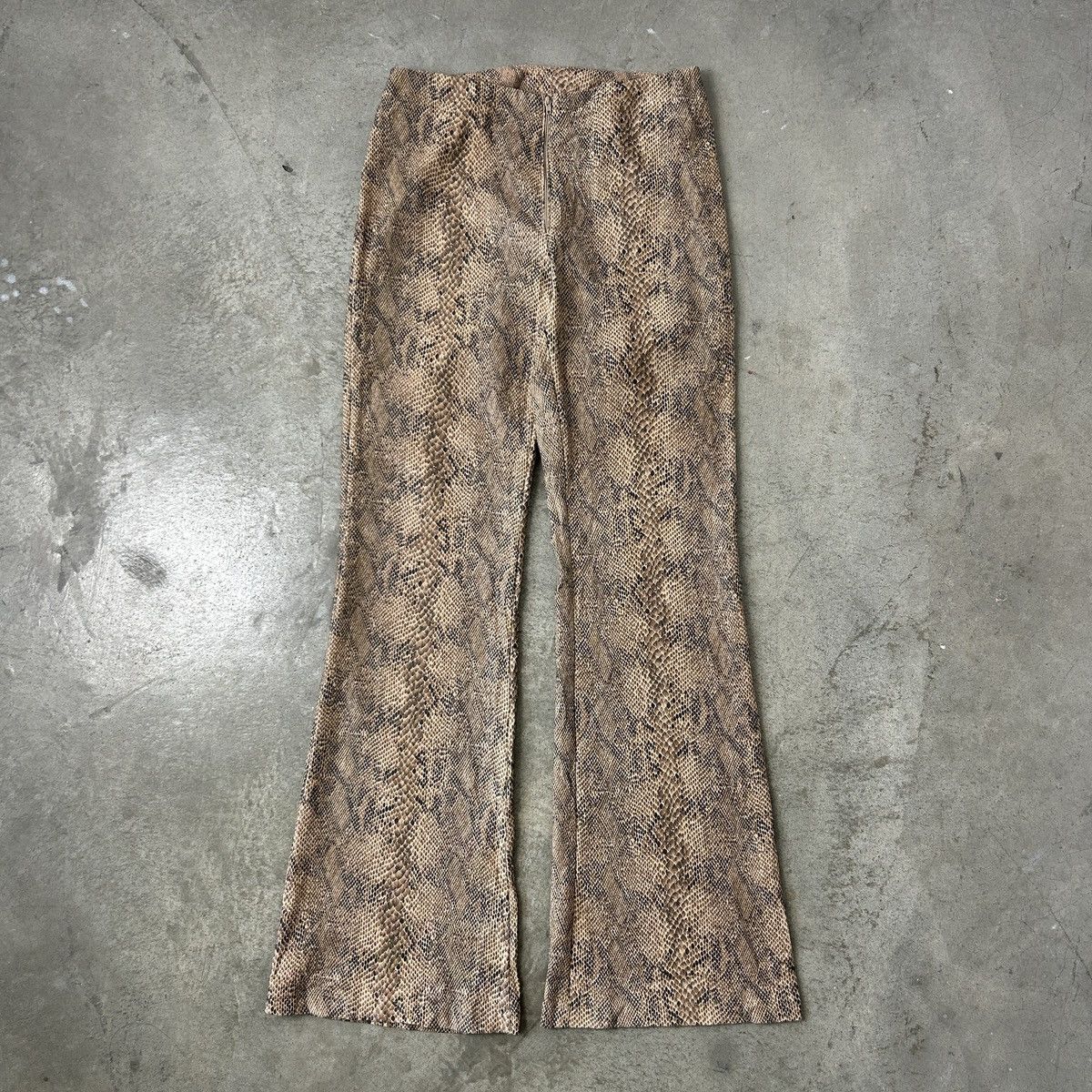 Hysteric Glamour × If Six Was Nine × Morgan Homme 1990s Morgan De Toi - Snakeskin Flared Pants Size US 28 / EU 44 - 1 Thumbnail