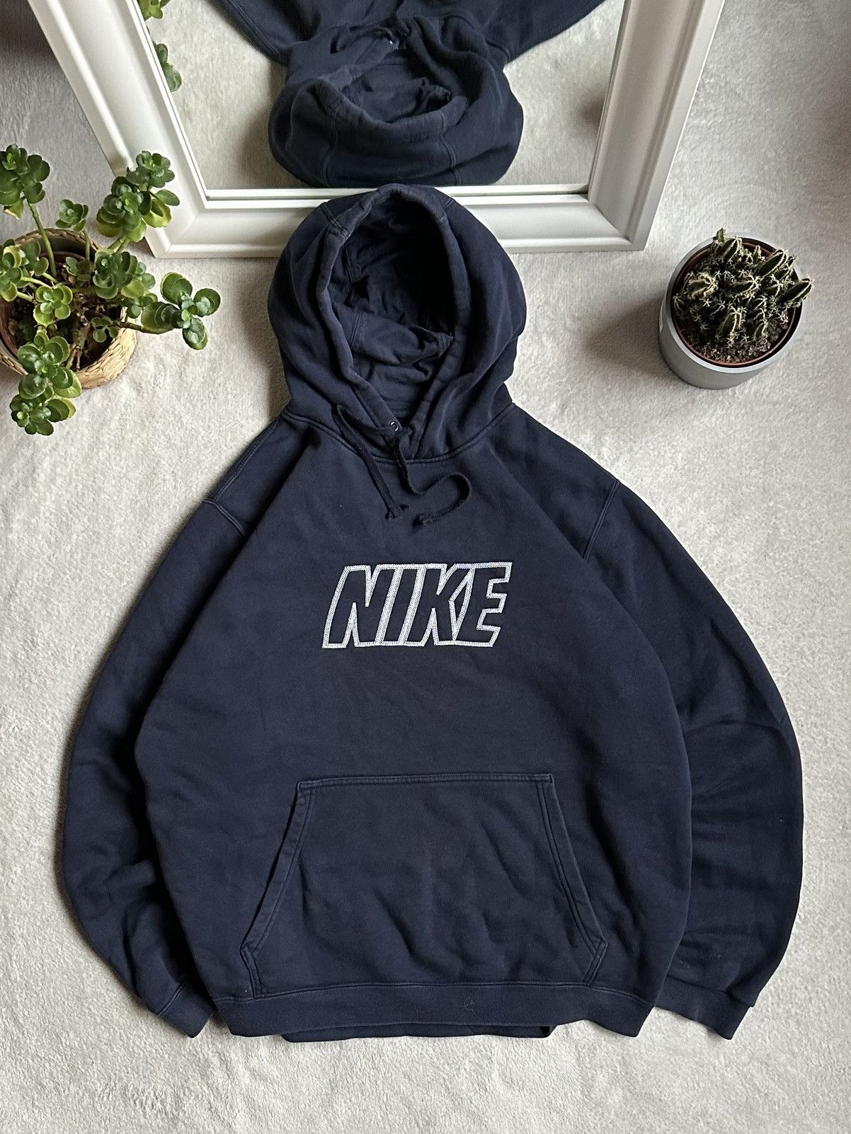 Nike 00s Nike Vintage Oversize Big Logo Streetwear Hoodie