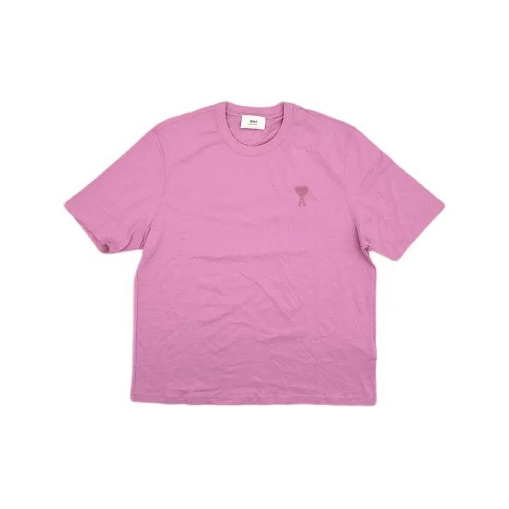 AMI Ami Paris Pink Heart Embroidered T-Shirt -2507 Size US XL / EU 56 / 4 - 2 Thumbnail