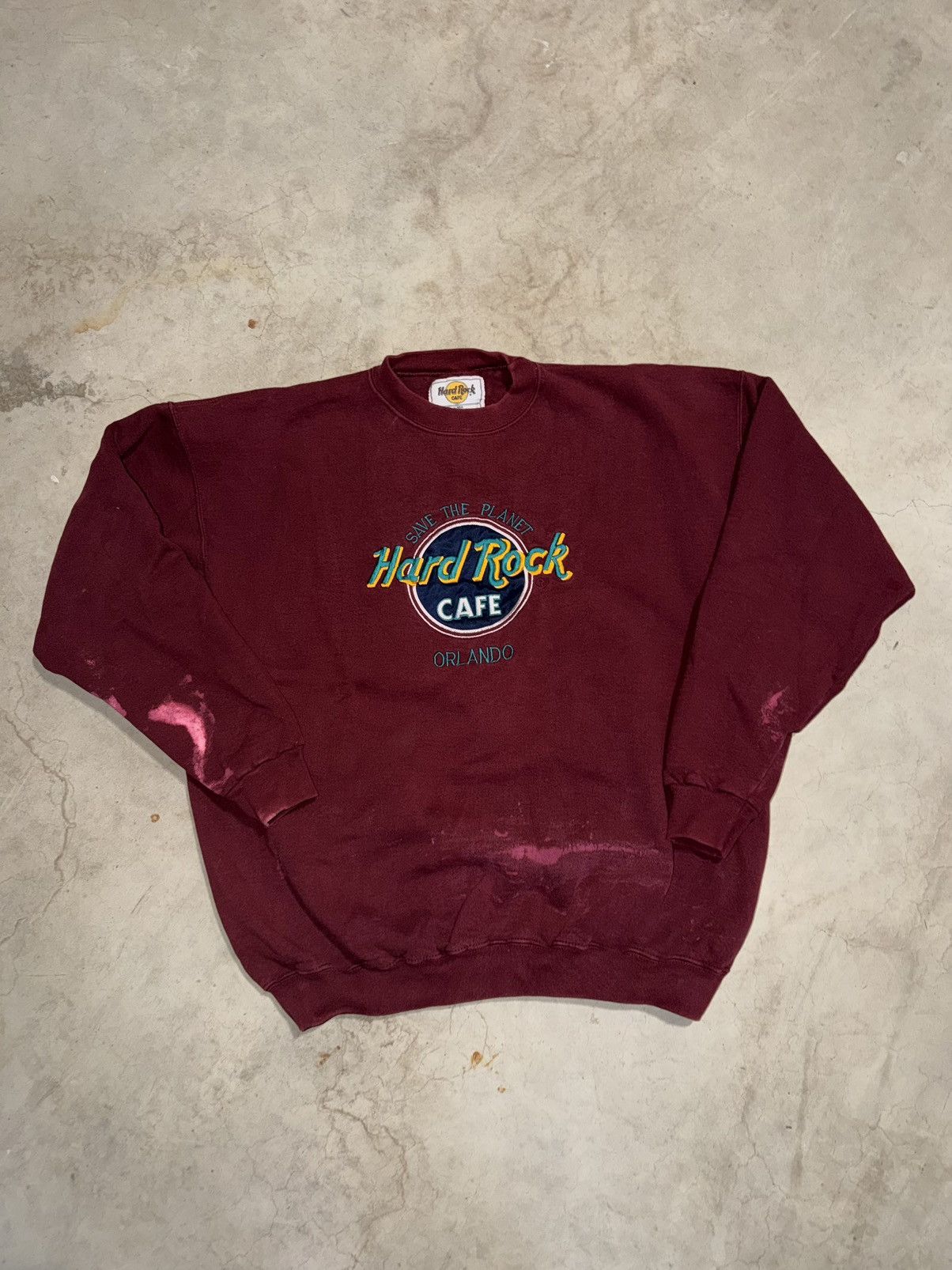 Hard Rock Cafe Vintage Hard Rock Cafe Orlando “Save The Planet” Crewneck Size US XL / EU 56 / 4 - 1 Thumbnail