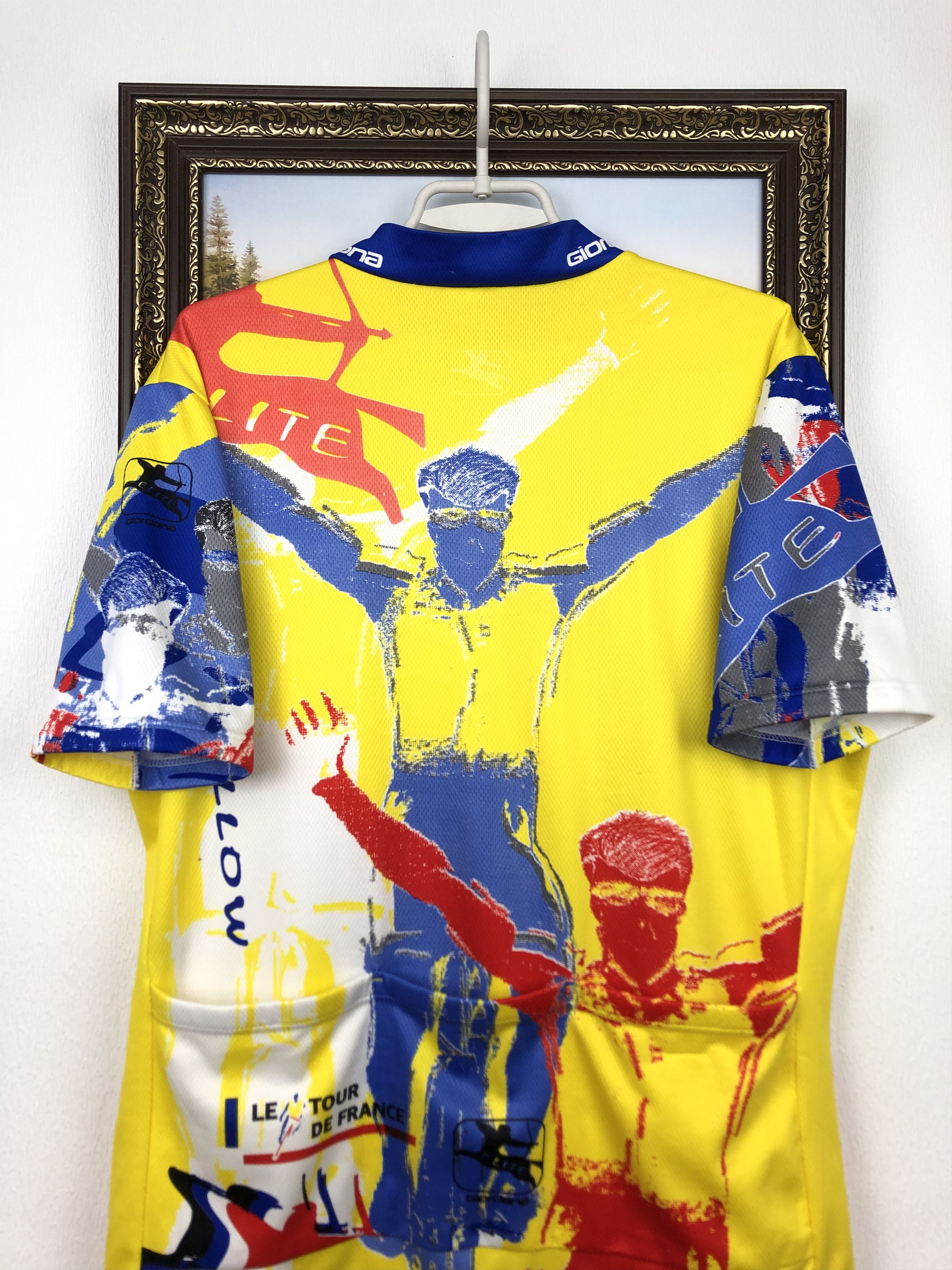 Vintage Vintage Giordana Tour De France Cycling Jersey Yellow Shirt Size US L / EU 52-54 / 3 - 10 Thumbnail