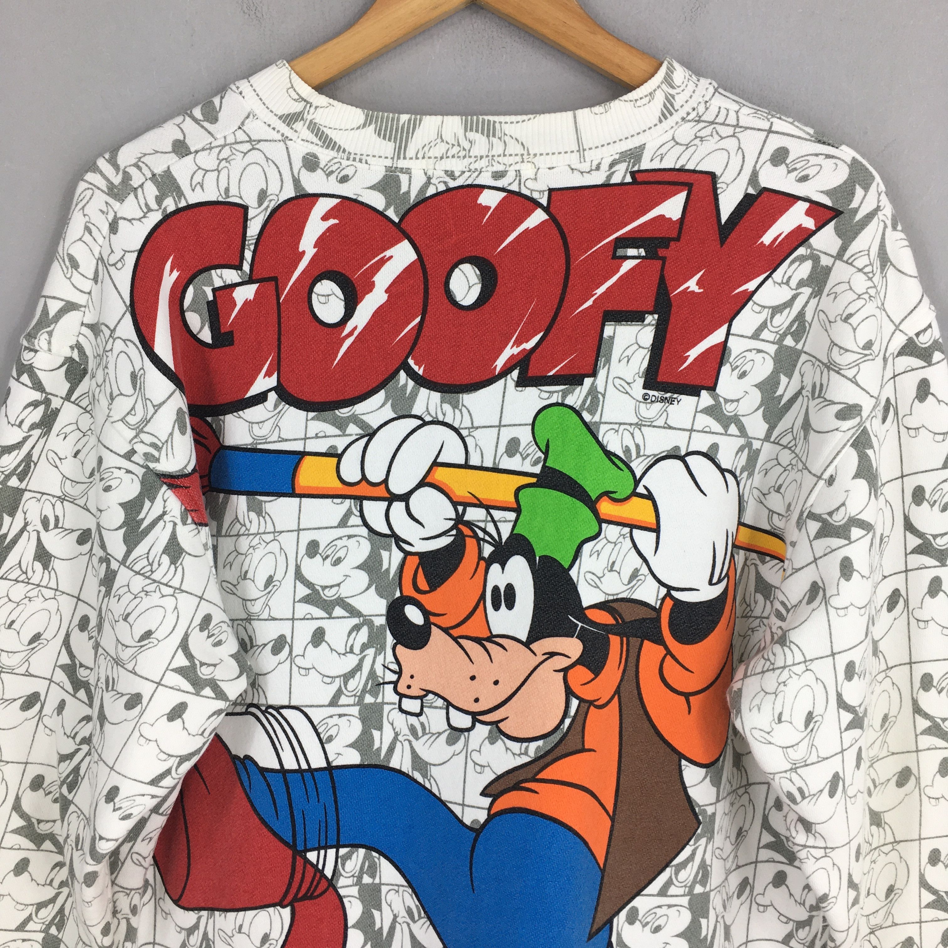 Disney Vintage 90s Mickey Mouse Goofy Sweatshirt White Large Size US L / EU 52-54 / 3 - 9 Thumbnail