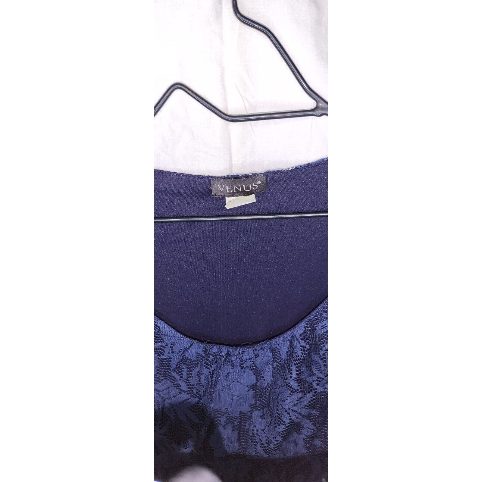Other Venus Navy Blue Lace Long Sleeve Mini Dress Size Small Size S / US 4 / IT 40 - 3 Thumbnail