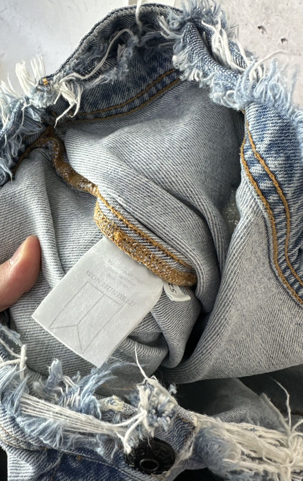 Won Hundred Won Hundred Distressed Washed Blue Men’s Denim Jacket Size US L / EU 52-54 / 3 - 14 Thumbnail