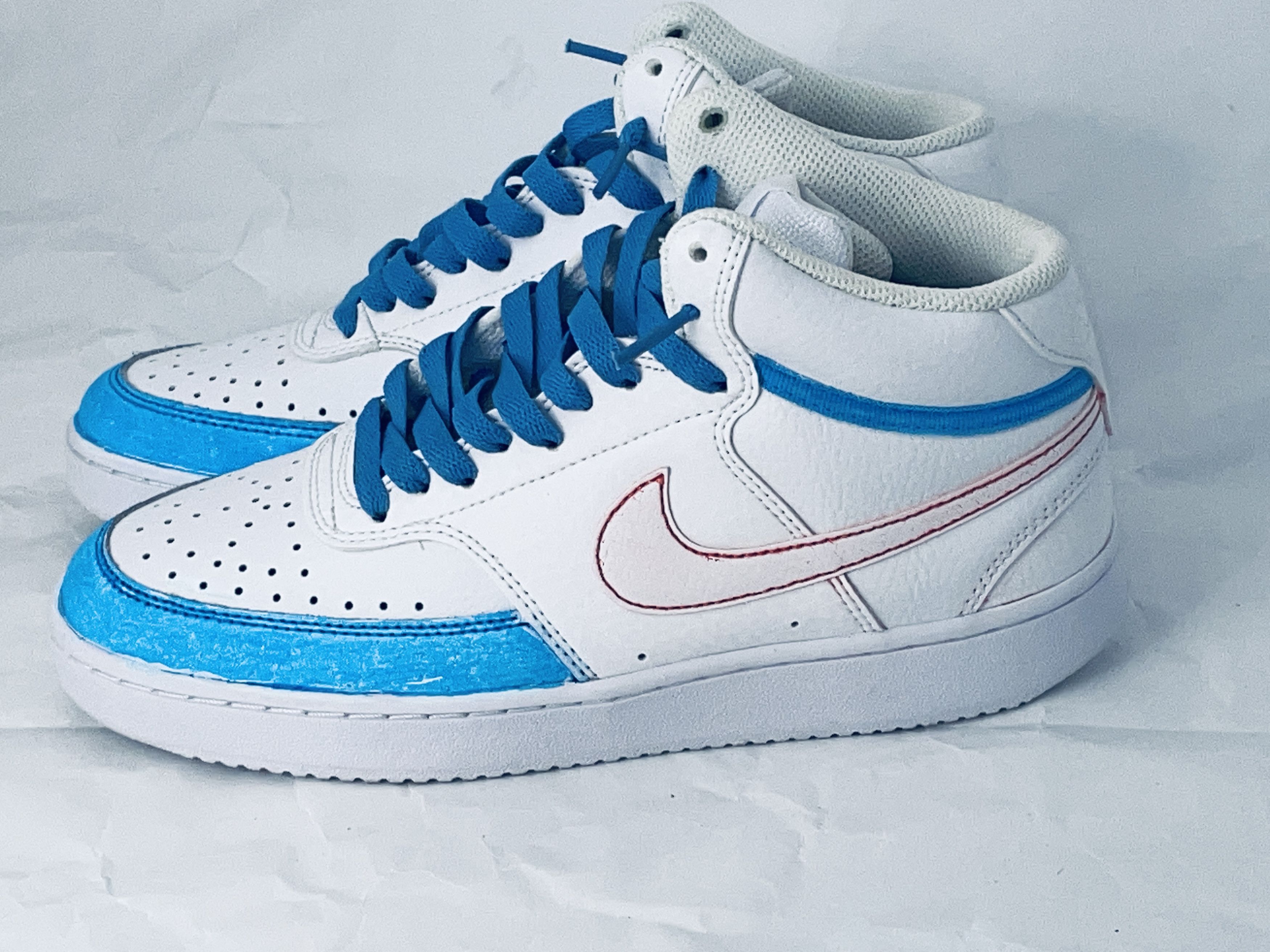 Nike 👟 29,90 € – Nike Court Mid Weiß/Blau – gebraucht Size US 6.5 / EU 39-40 - 3 Thumbnail