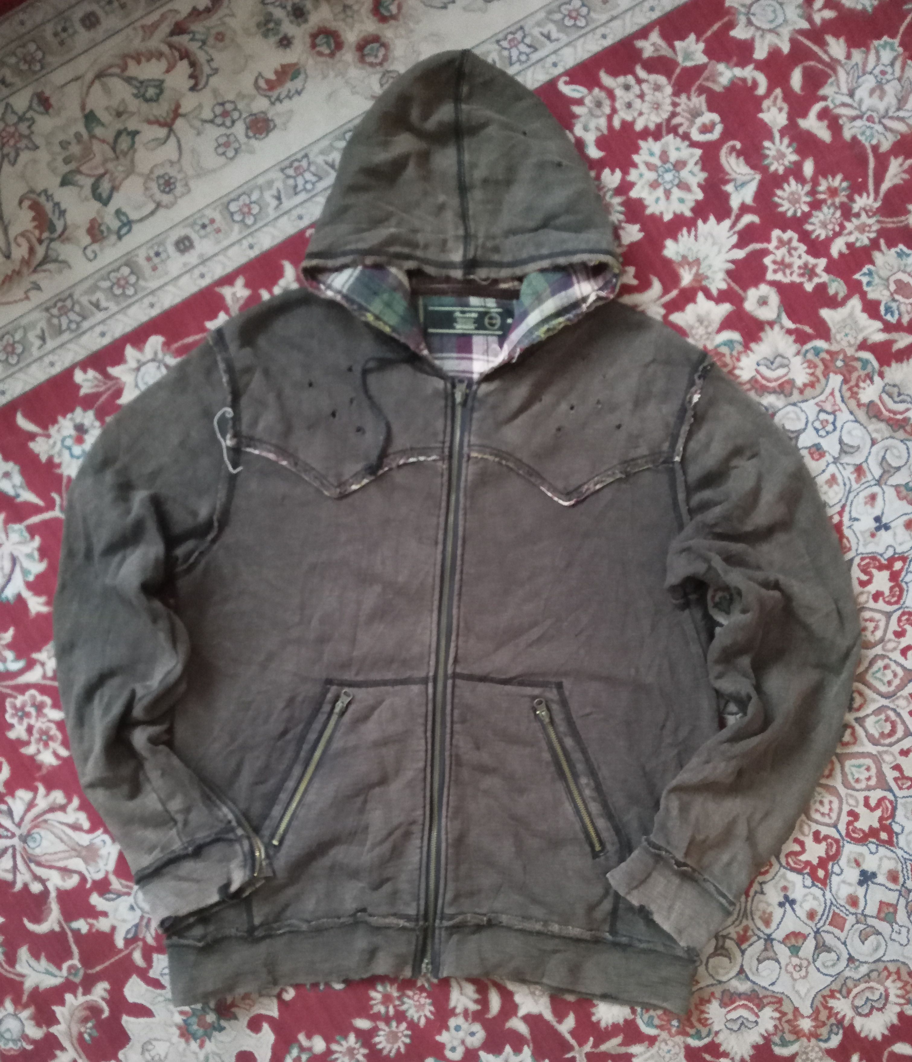 image of Vintage Breathmint Brthbreath Zipper Hoodie Jacket in Smoked Black, Men's (Size Small)