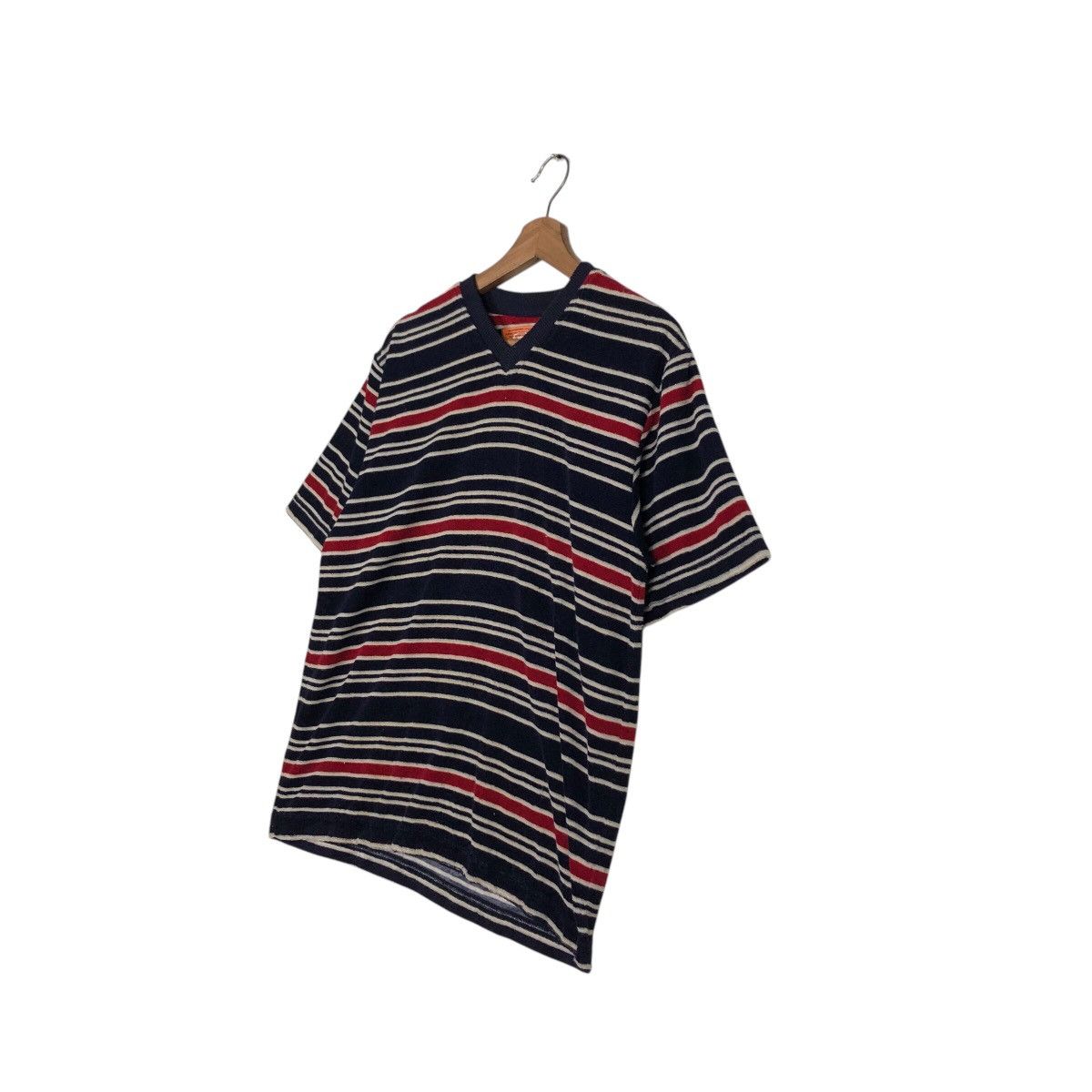 Japanese Brand 📌Vintage Striped Design T-Shirt Round Neck Piko Size US M / EU 48-50 / 2 - 3 Thumbnail