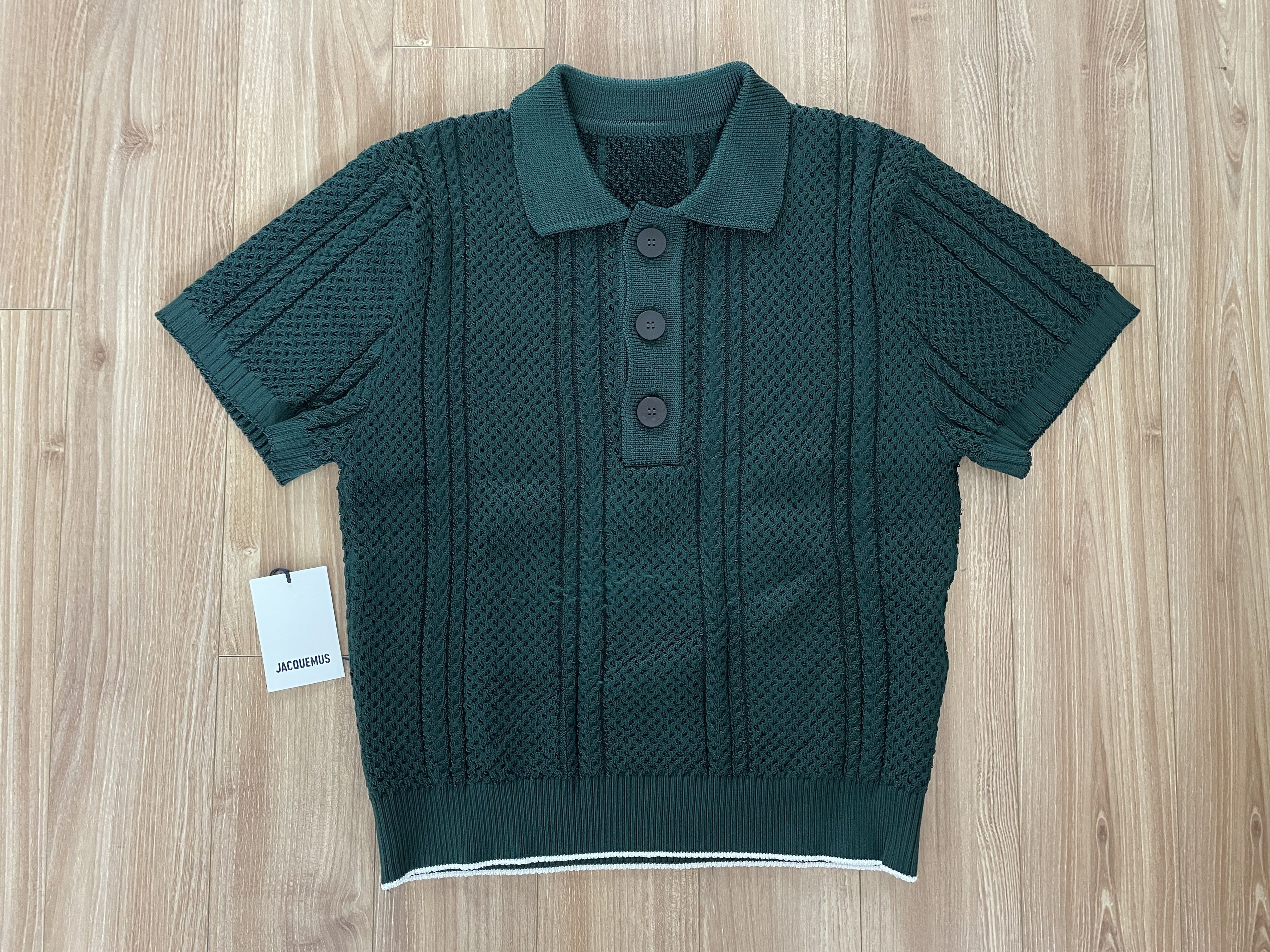 Jacquemus Dark Green Knit Polo