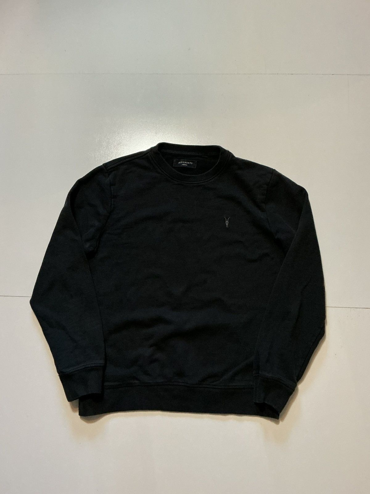 Allsaints $159 Allsaints Raven Ram Skull Embroidered Black Sweatshirt Size US M / EU 48-50 / 2 - 1 Thumbnail