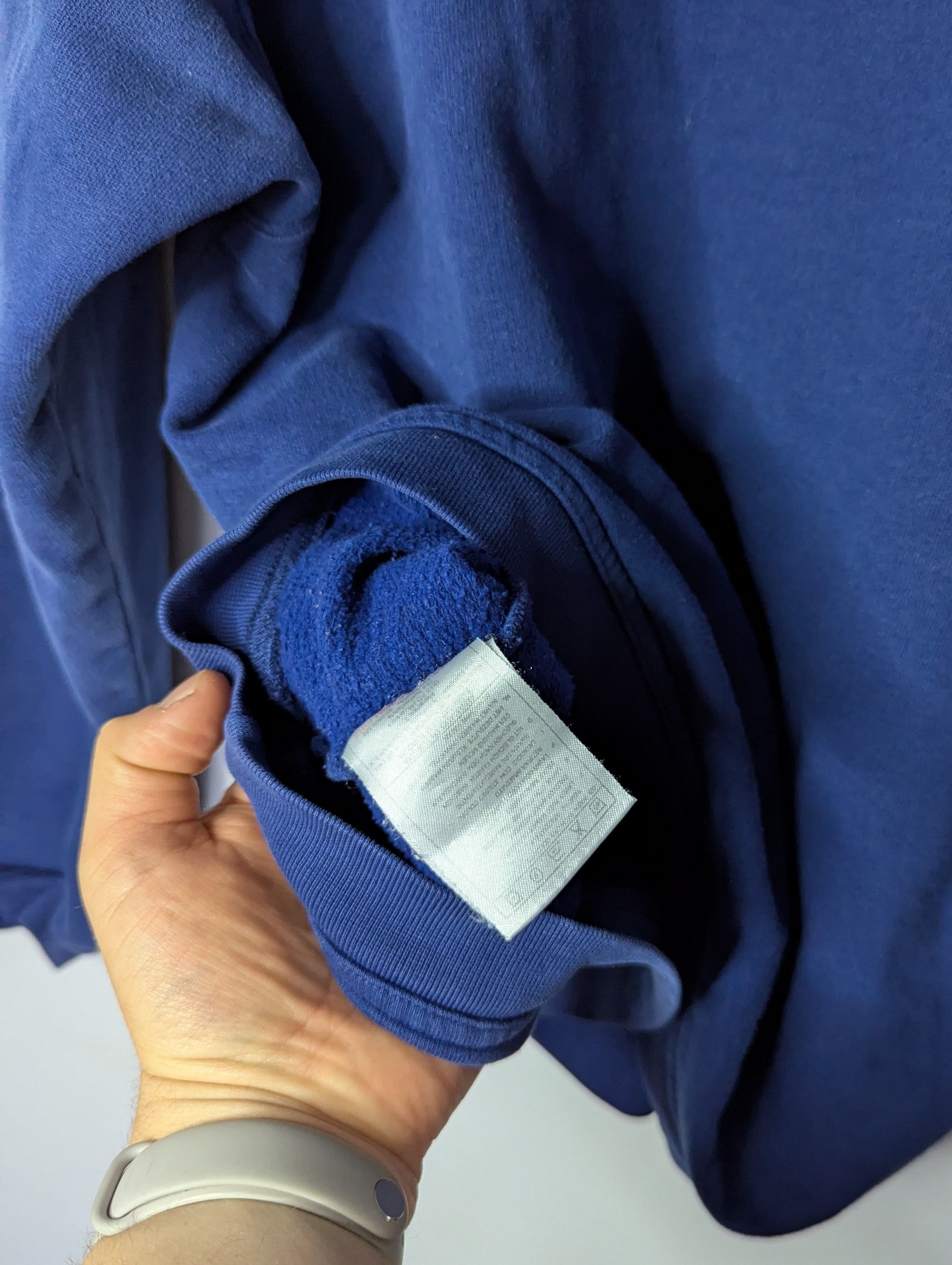 Nike × Vintage Women's Dark Blue Oversized Sweatshirt with Big Logo Swoosh Size M / US 6-8 / IT 42-44 - 9 Thumbnail