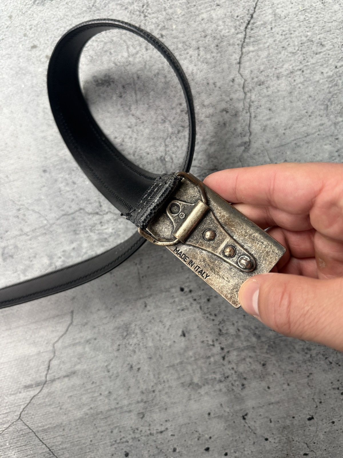 Armani Armani Jeans Leather Belt - Black Size 34 - 7 Thumbnail