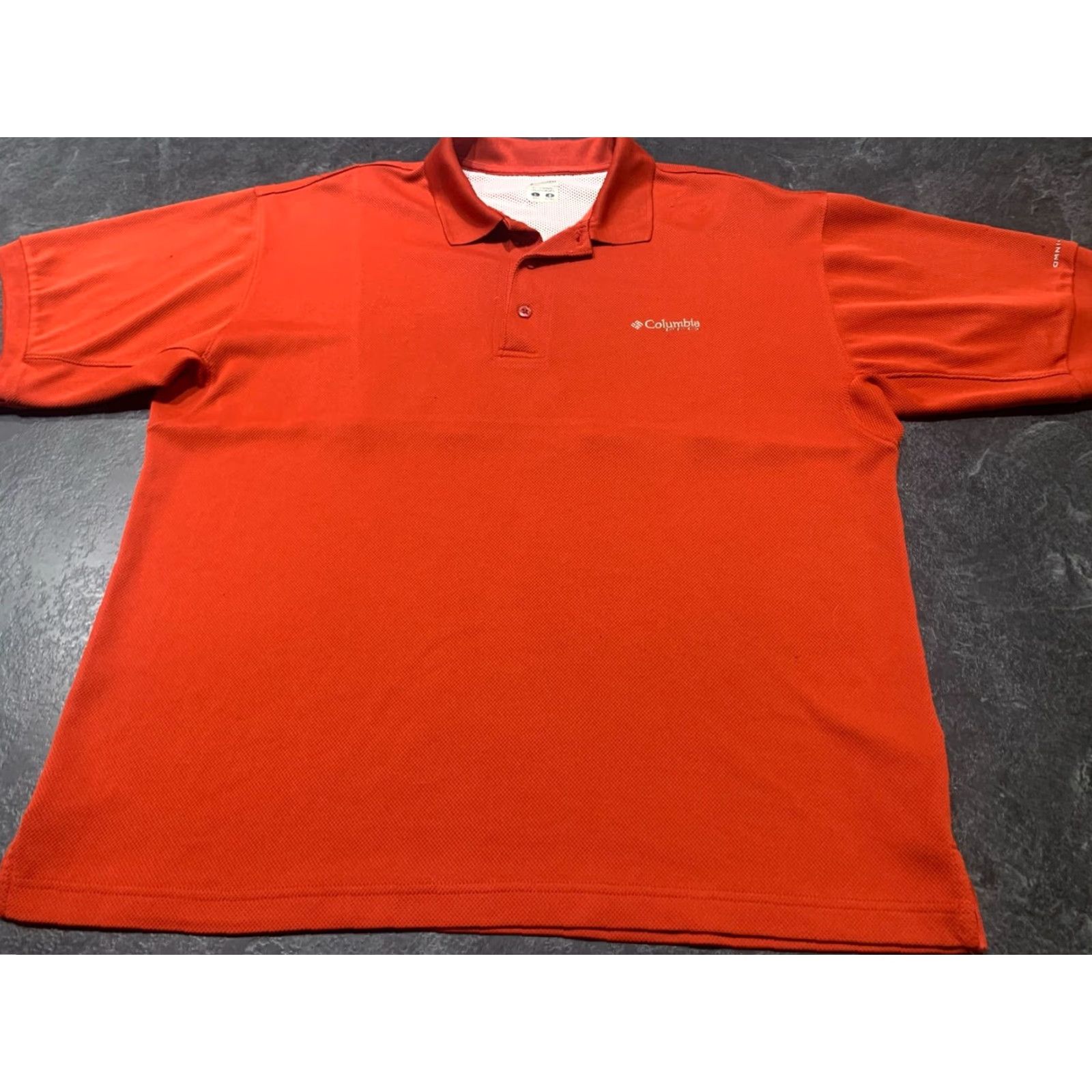 Vintage COLUMBIA PFG Fishing Shirt Polo Short Sleeve Men's Red L with Sweat Activated Cooling Size US L / EU 52-54 / 3 - 2 Thumbnail