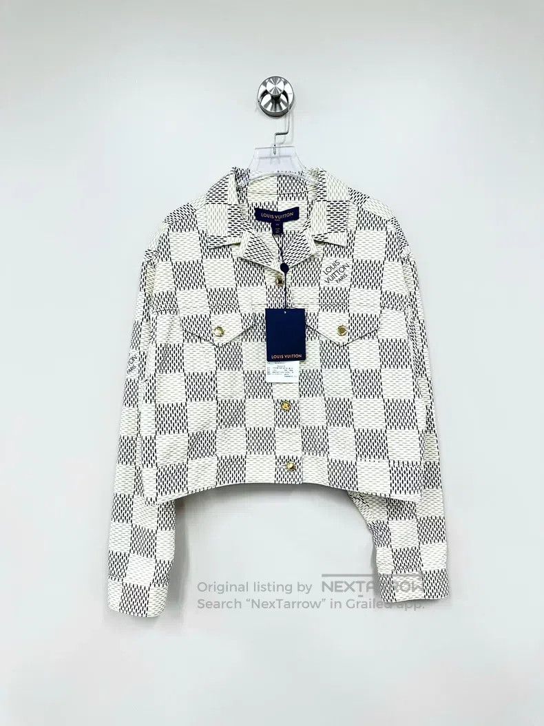 Louis Vuitton Louis Vuitton White classic checkerboard denim jacket Size XS / US 0-2 / IT 36-38 - 1 Thumbnail