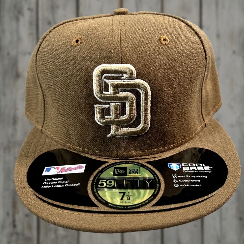 New Era New Era 59FIFTY Hat Mens 7 1/8 Brown San Diego Padres Authentic On-Field Cap Size ONE SIZE - 1 Thumbnail