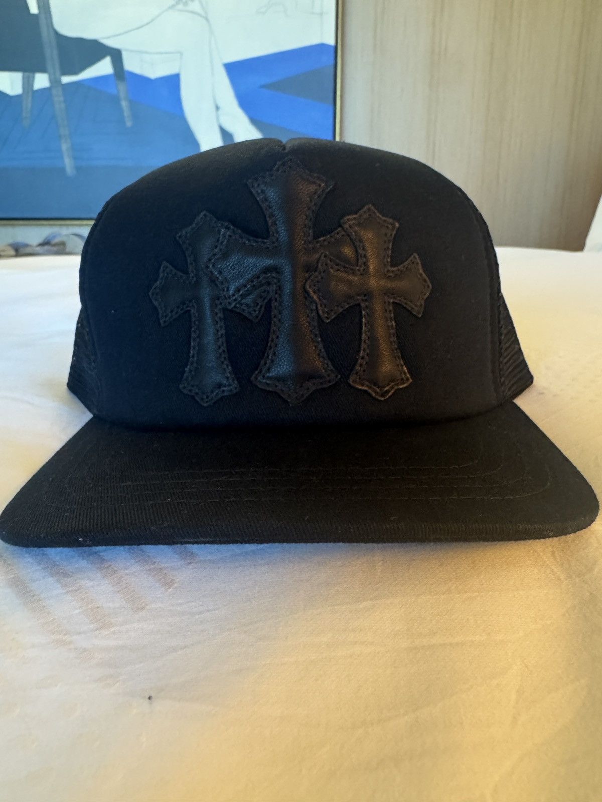 Chrome Hearts Chrome Hearts Black Patch Cross Hat *VERY RARE* Size ONE SIZE - 3 Thumbnail