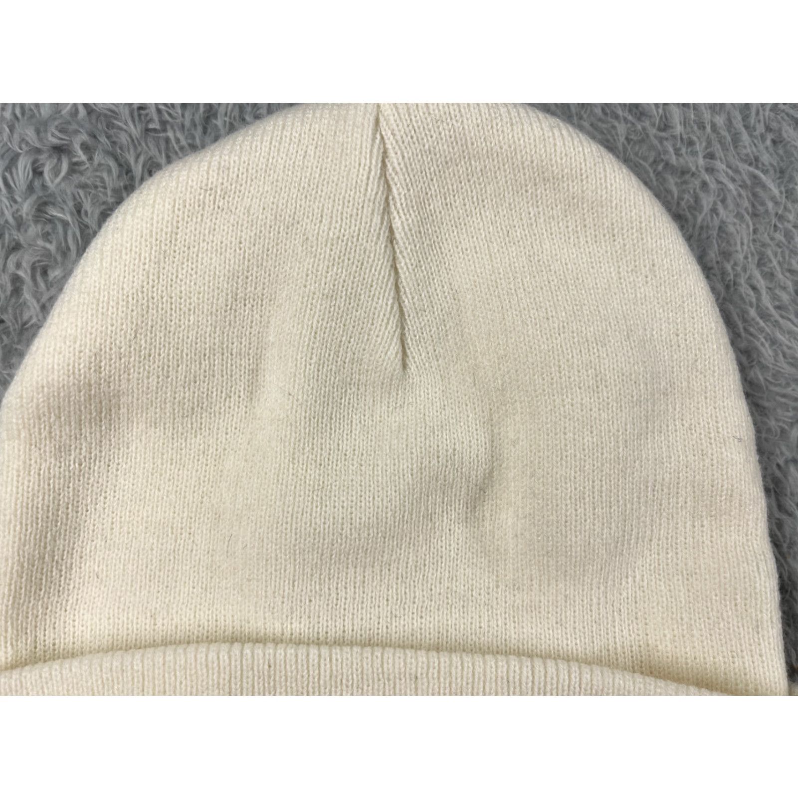 Port & Company Port & Company Futures First Beanie Toque Adult One Size White Knit 100% Acrylic Beanie Unisex Adults Mens Womens Boys Girls Size ONE SIZE - 3 Thumbnail