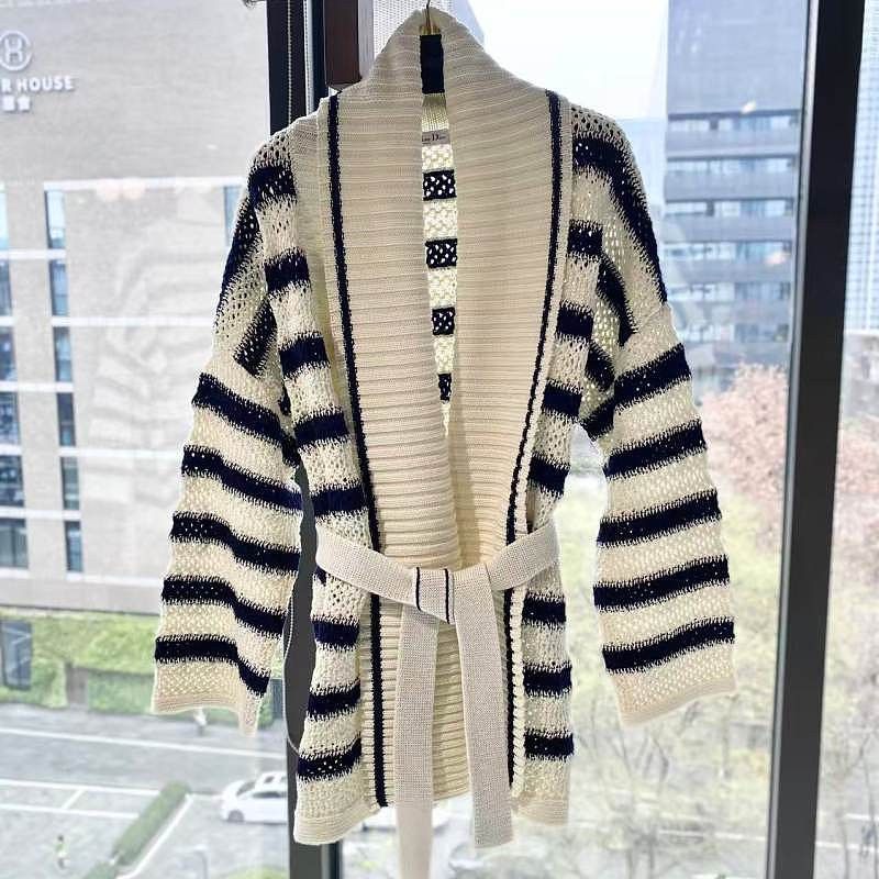 Dior Christian Dior Striped Knit Cardigan Size 36 Size XS / US 0-2 / IT 36-38 - 1 Thumbnail