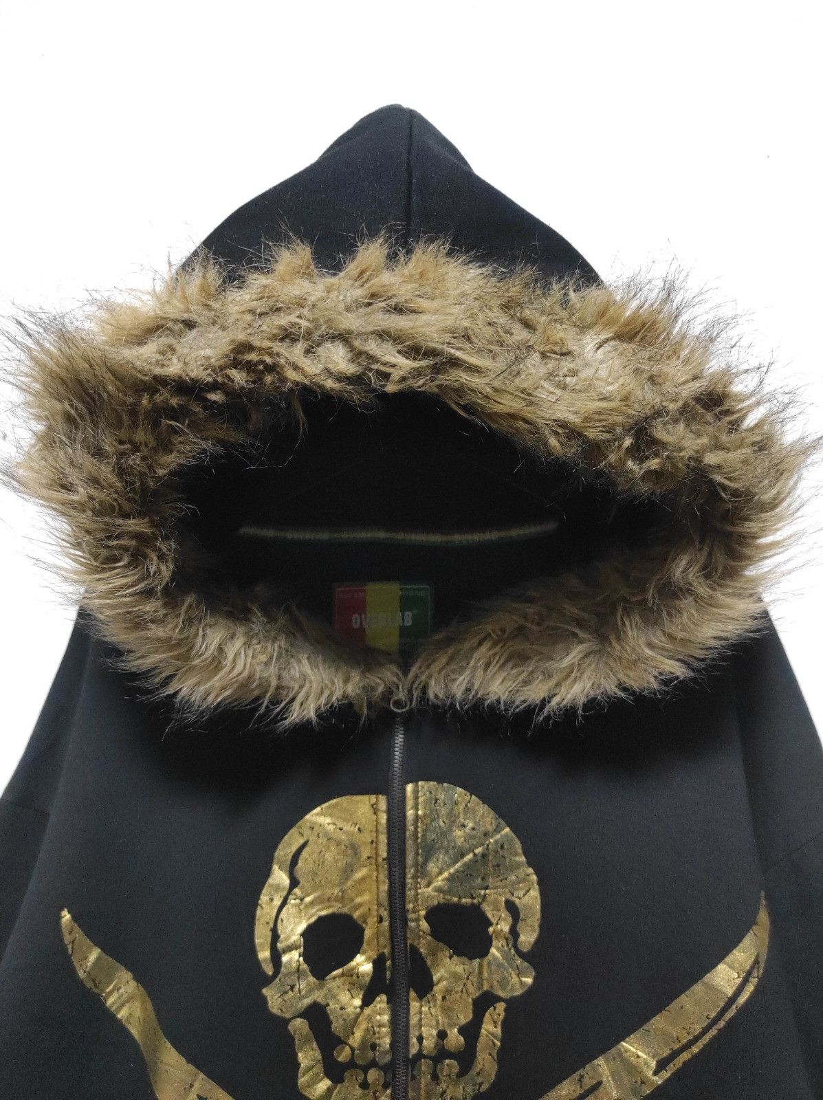 Japanese Brand Overlab skull double zip fur hoodie LGB style Size US XL / EU 56 / 4 - 4 Thumbnail