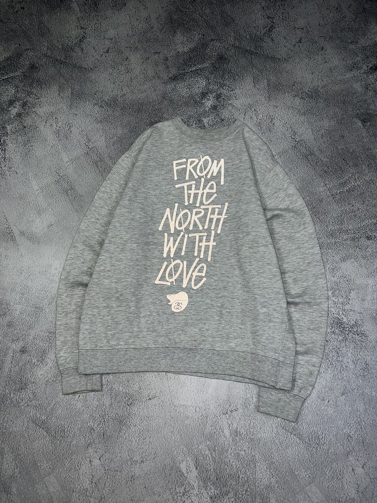 Stussy × Vintage Vintage Y2k 🐀 Stussy Reflective Big Logo Sweatshirt 00’s Size US S / EU 44-46 / 1 - 1 Thumbnail