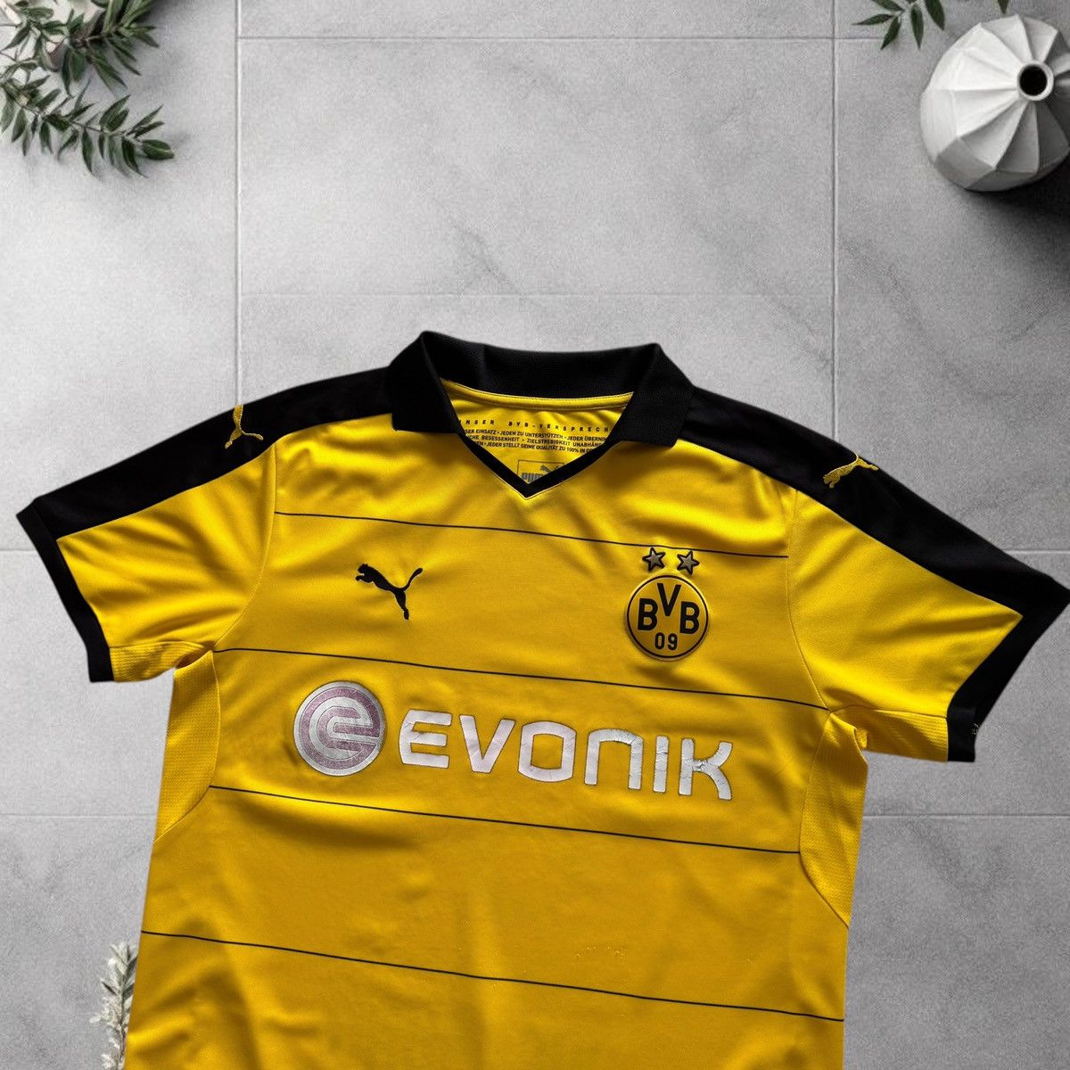 Puma BVB Borussia Dortmund 17/18 Home Jersey PUMA Yellow T-Shirt Size US L / EU 52-54 / 3 - 5 Thumbnail