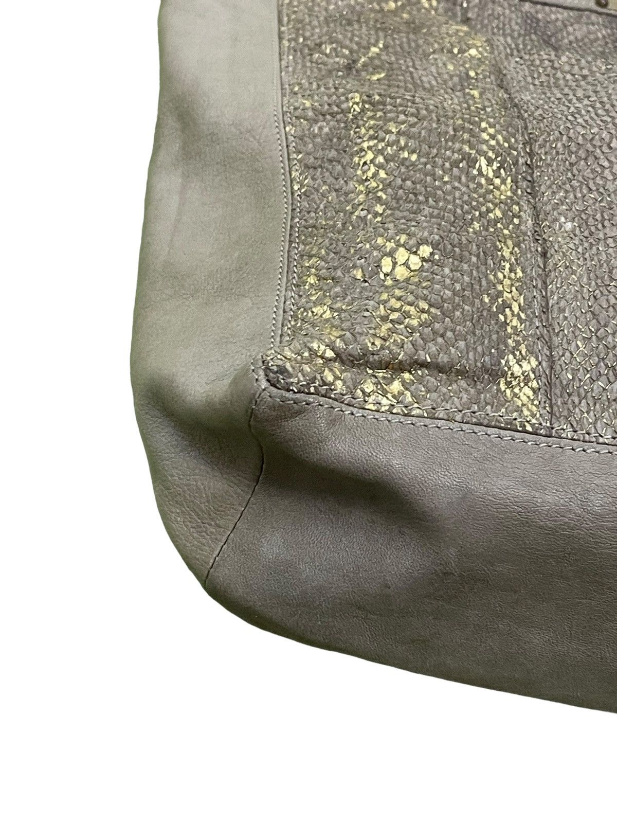 Genuine Leather Full Leather Sissi Rossi Italy Python Tote Bag 3🟩 Size ONE SIZE - 4 Thumbnail