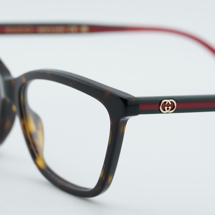 Gucci Gucci GG1989O 002 Square Eyeglasses - Havana 56mm Size ONE SIZE - 9 Thumbnail
