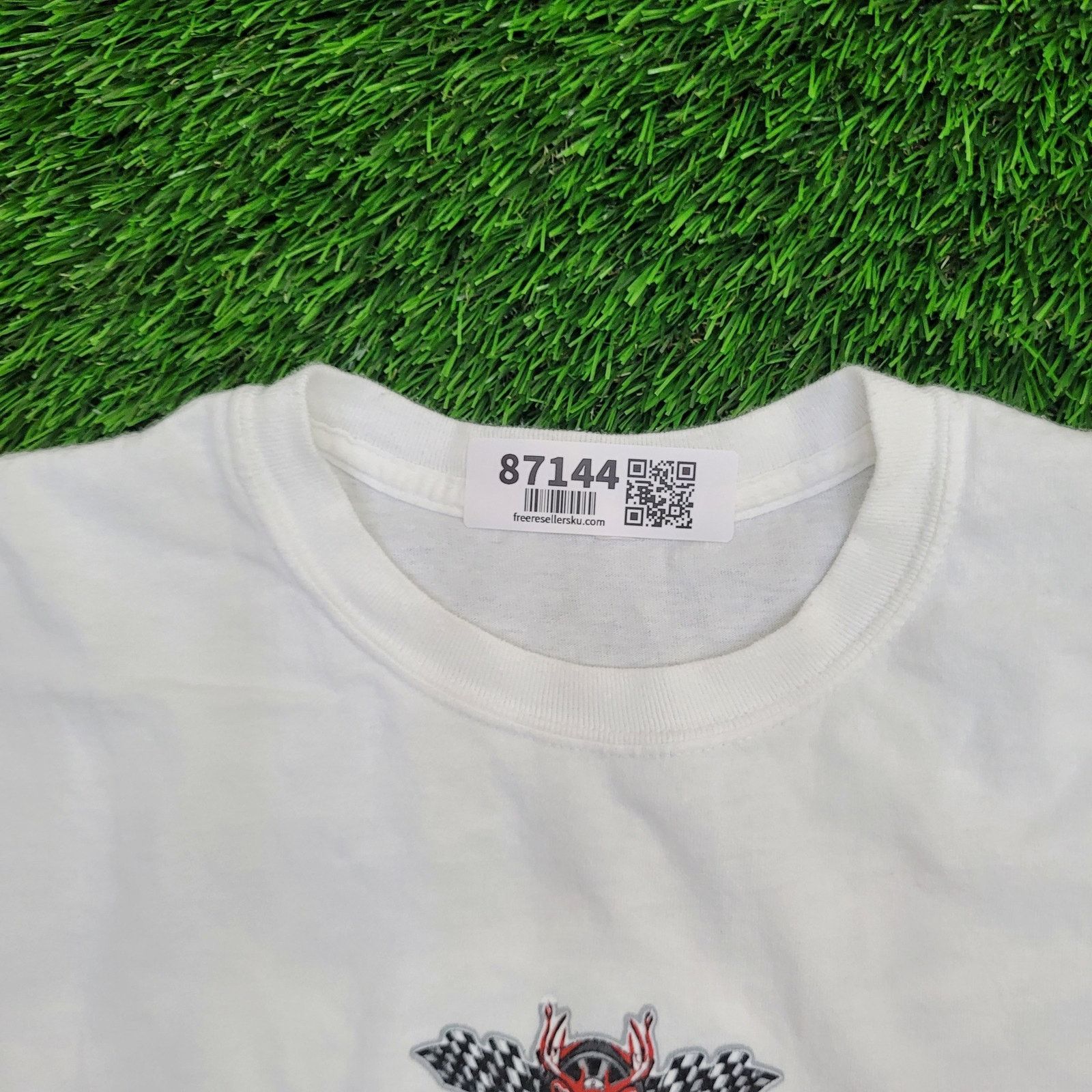 Vintage Vintage 90s Red-Buck Dirt Track Racing Shirt XL 24x27 Whtie Size US XL / EU 56 / 4 - 7 Thumbnail