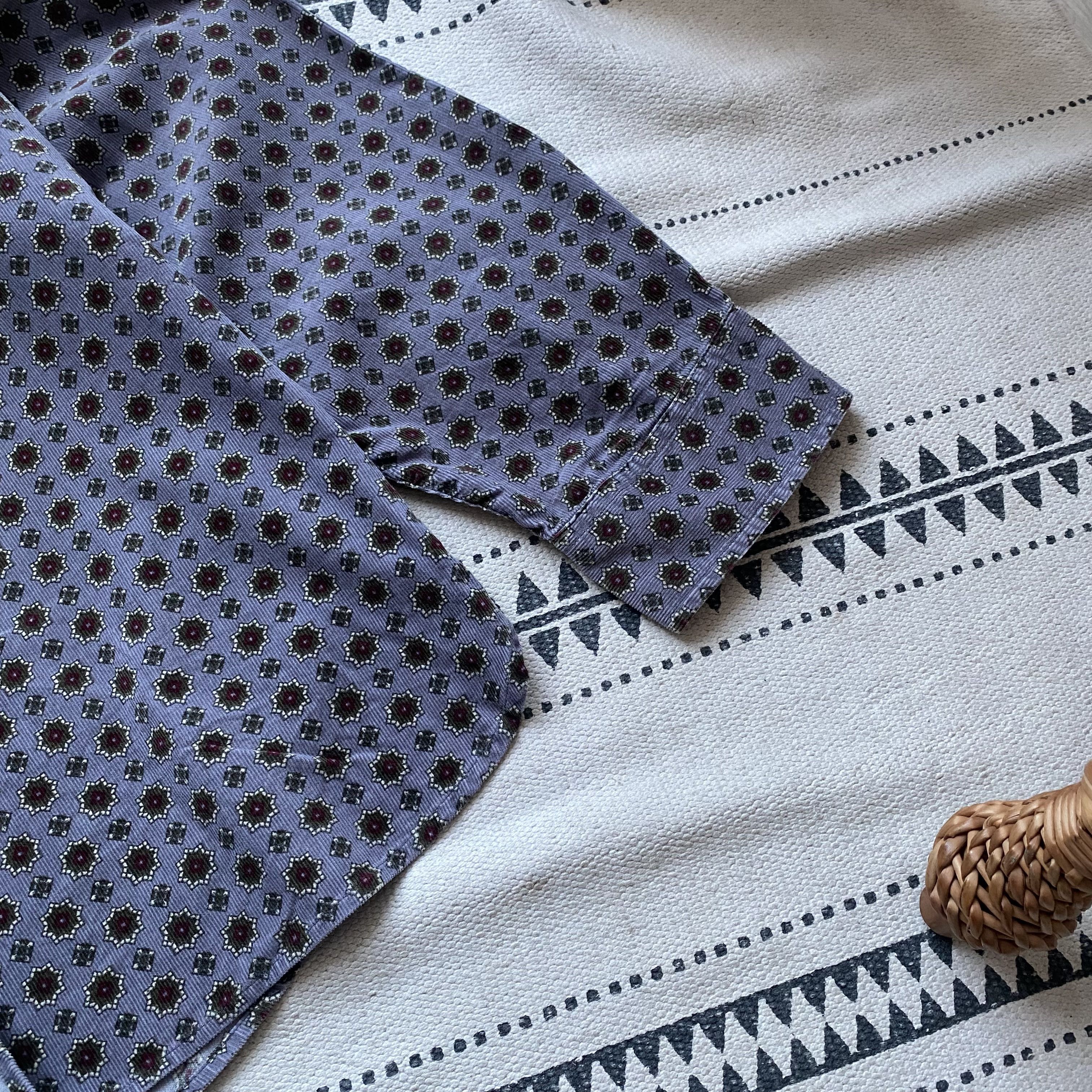 Allsaints 👔 Luxury Allsaint Shirt Corduroy Velvet monogram Size US XXL / EU 58 / 5 - 7 Thumbnail