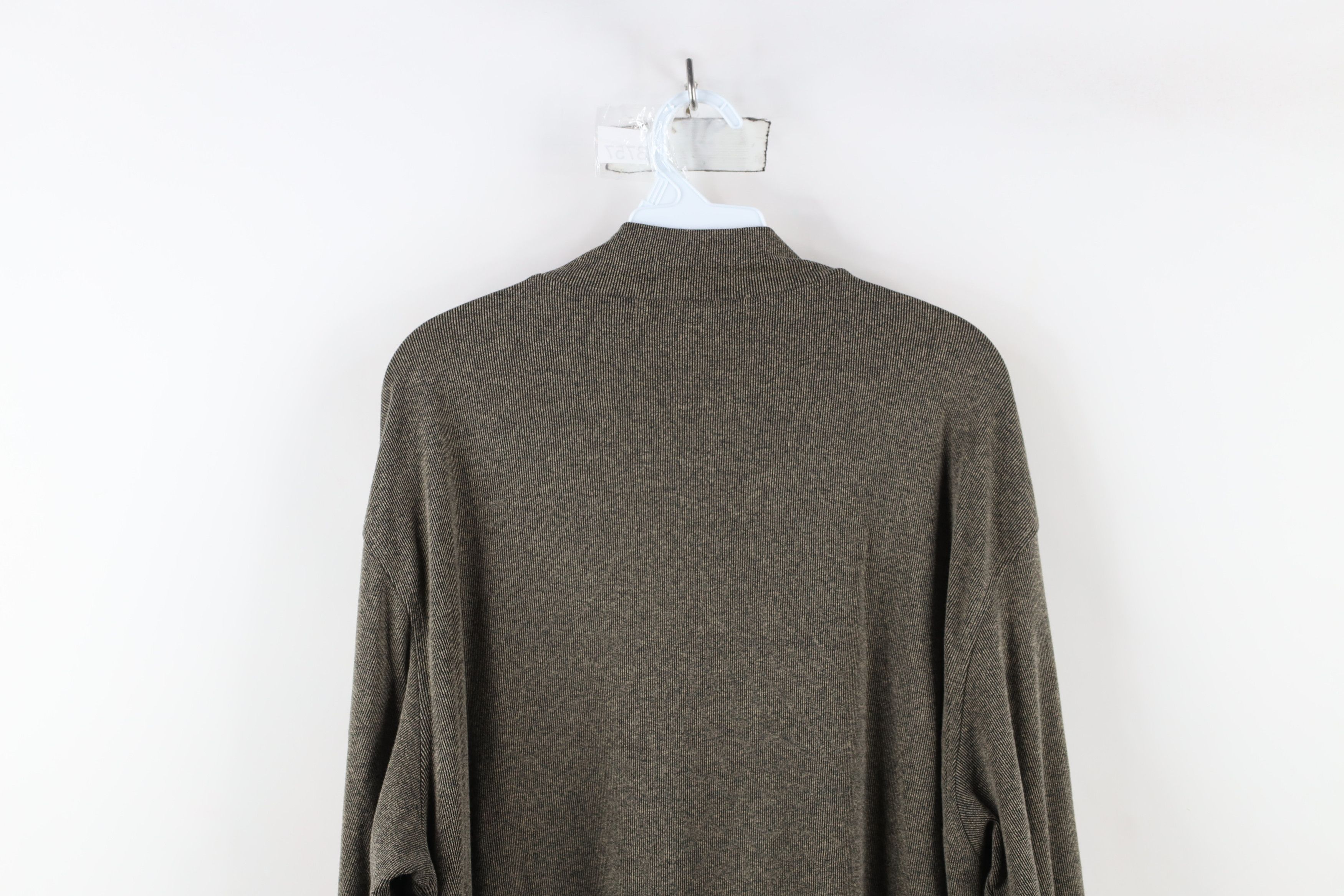 Vintage Vintage 90s Streetwear Ribbed Mock Neck Long Sleeve T-Shirt Size US XXL / EU 58 / 5 - 10 Thumbnail