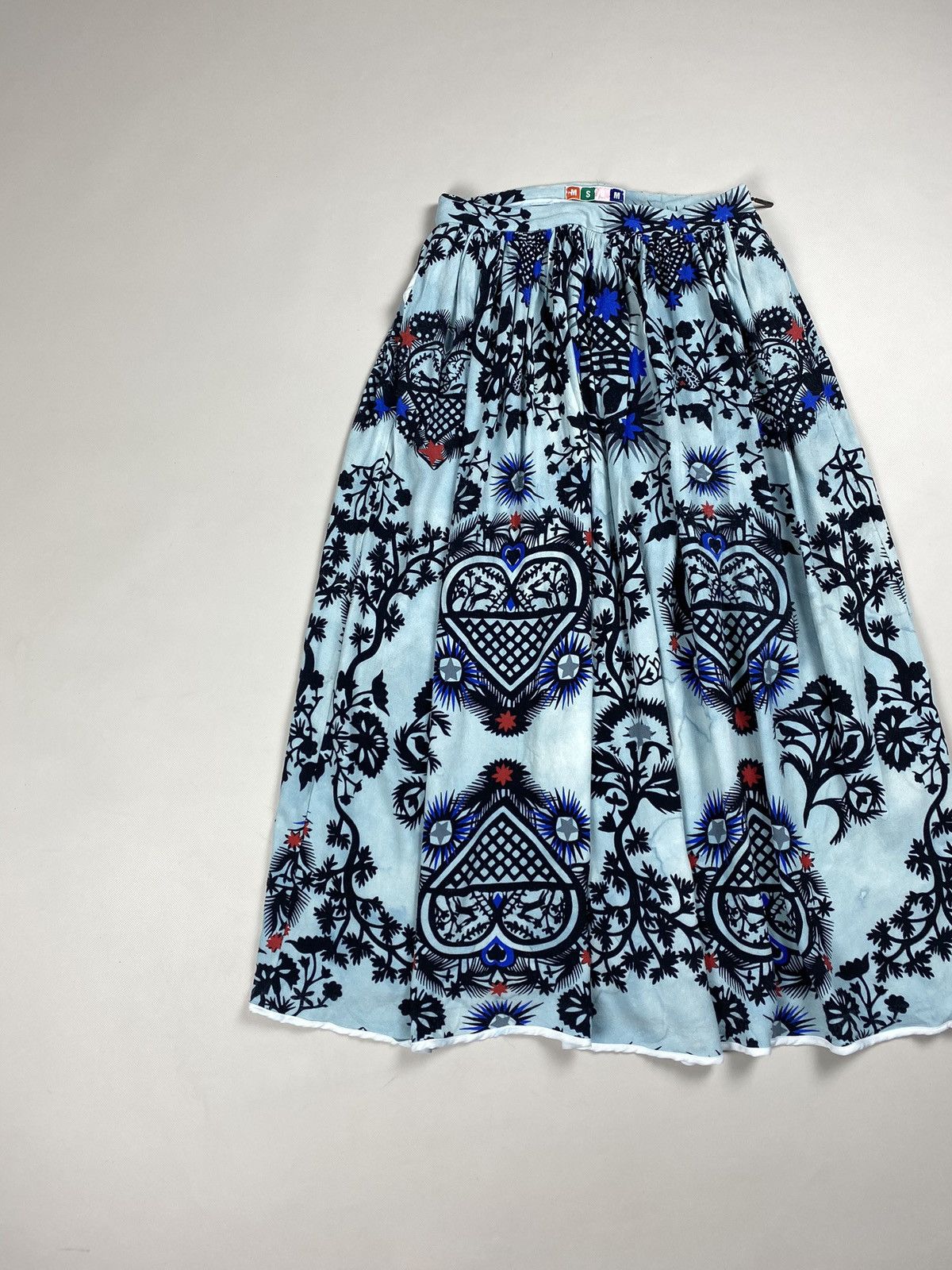 MSGM MSGM ladies overprinted viscose skirt size 40 / L Size 27" / US 4 / IT 40 - 2 Thumbnail