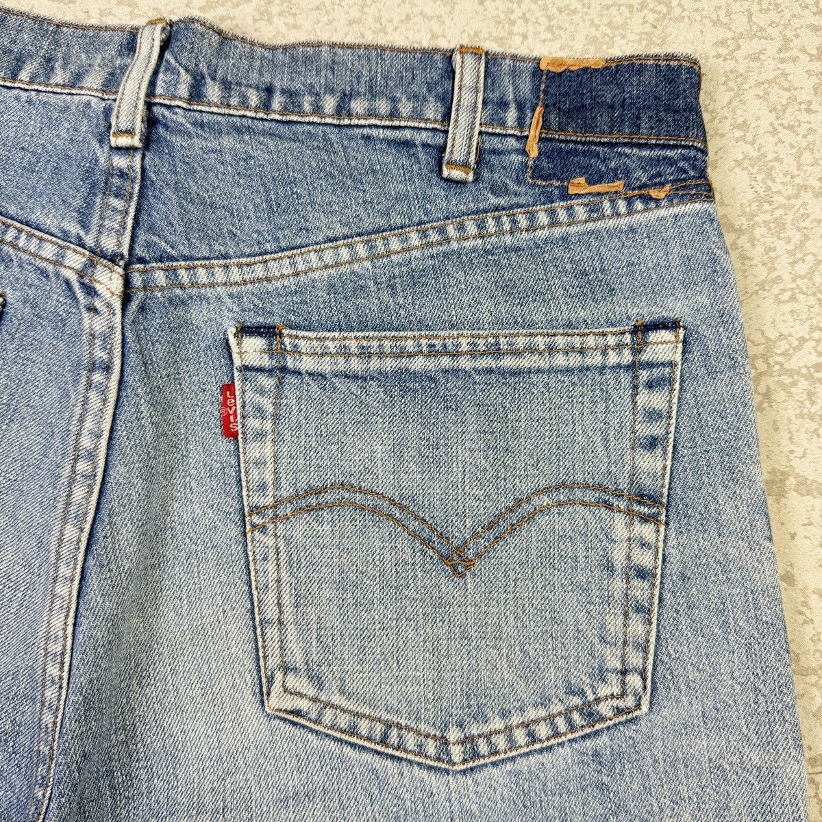 If Six Was Nine × Levi's × Vintage 💥Vintage 90s Levis 503 Distressed Light Blue Jean Size US 34 / EU 50 - 13 Thumbnail
