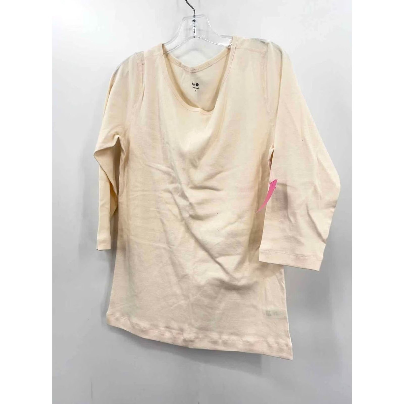 Vintage Pre-Owned Three Dots Ivory Size XL 3/4 Sleeve Shirt Size XL / US 12-14 / IT 48-50 - 2 Thumbnail