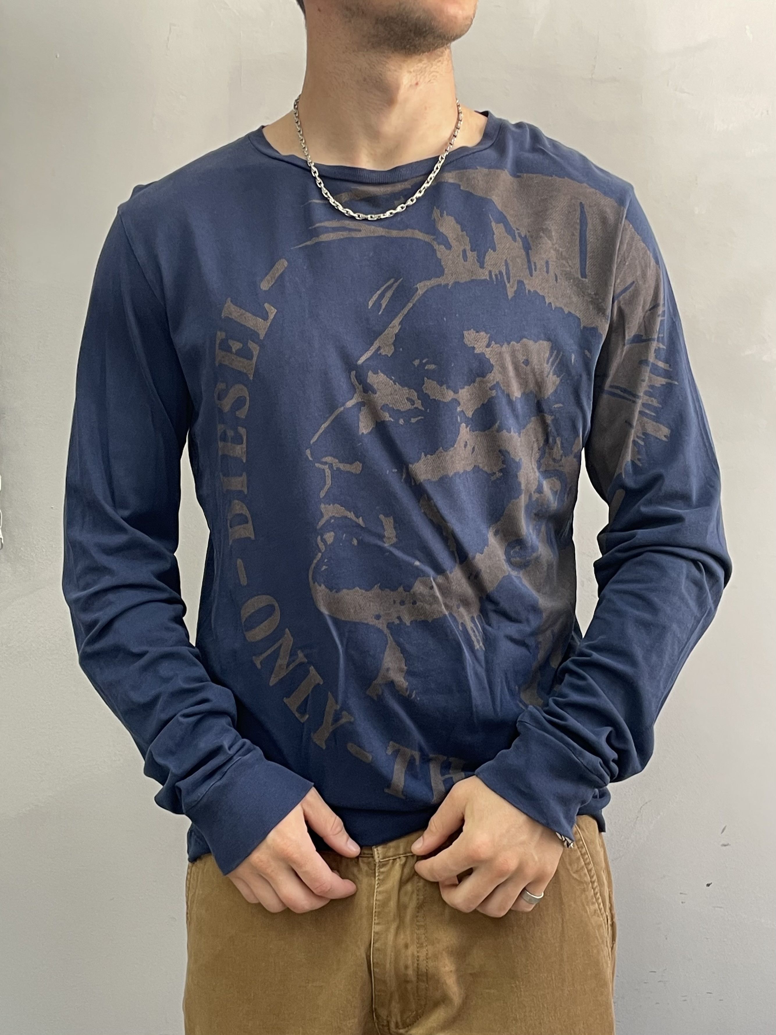 Diesel Rare Diesel big logo longsleeve y2k Size US L / EU 52-54 / 3 - 1 Thumbnail