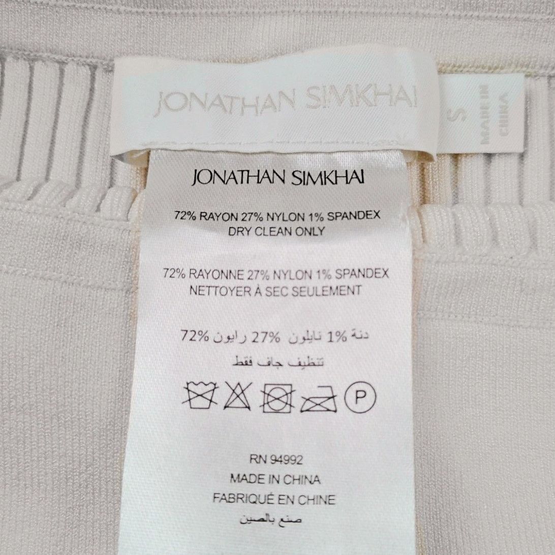Jonathan Simkhai Jonathan Simkhai Blaise Straight Leg Chantilly Ribbed Pant Size 25" / US 0 / IT 36 - 4 Thumbnail