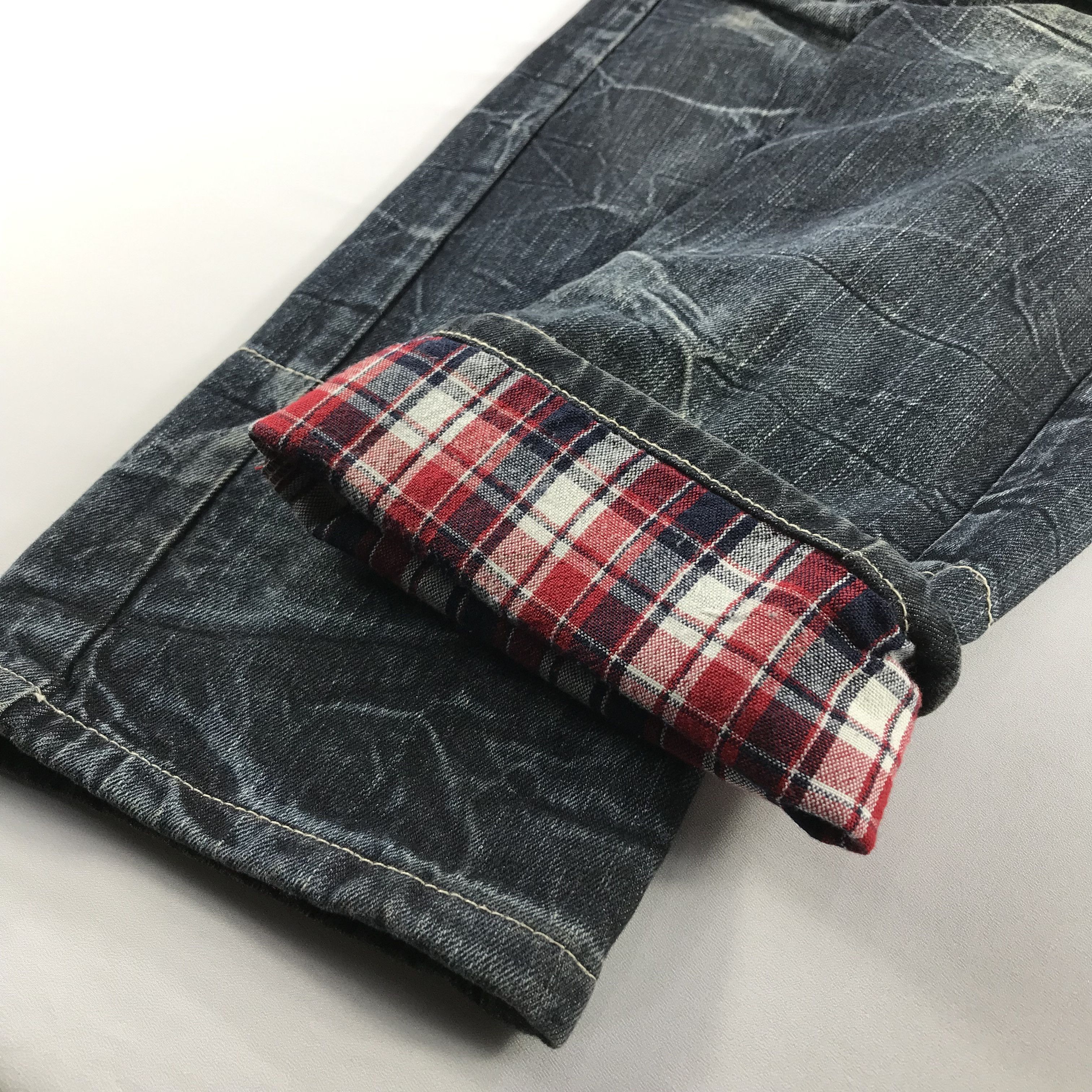 Japanese Brand Japanese Brand Roddie Double Waist Jeans Punk Denim KJ3192 Size US 32 / EU 48 - 6 Thumbnail