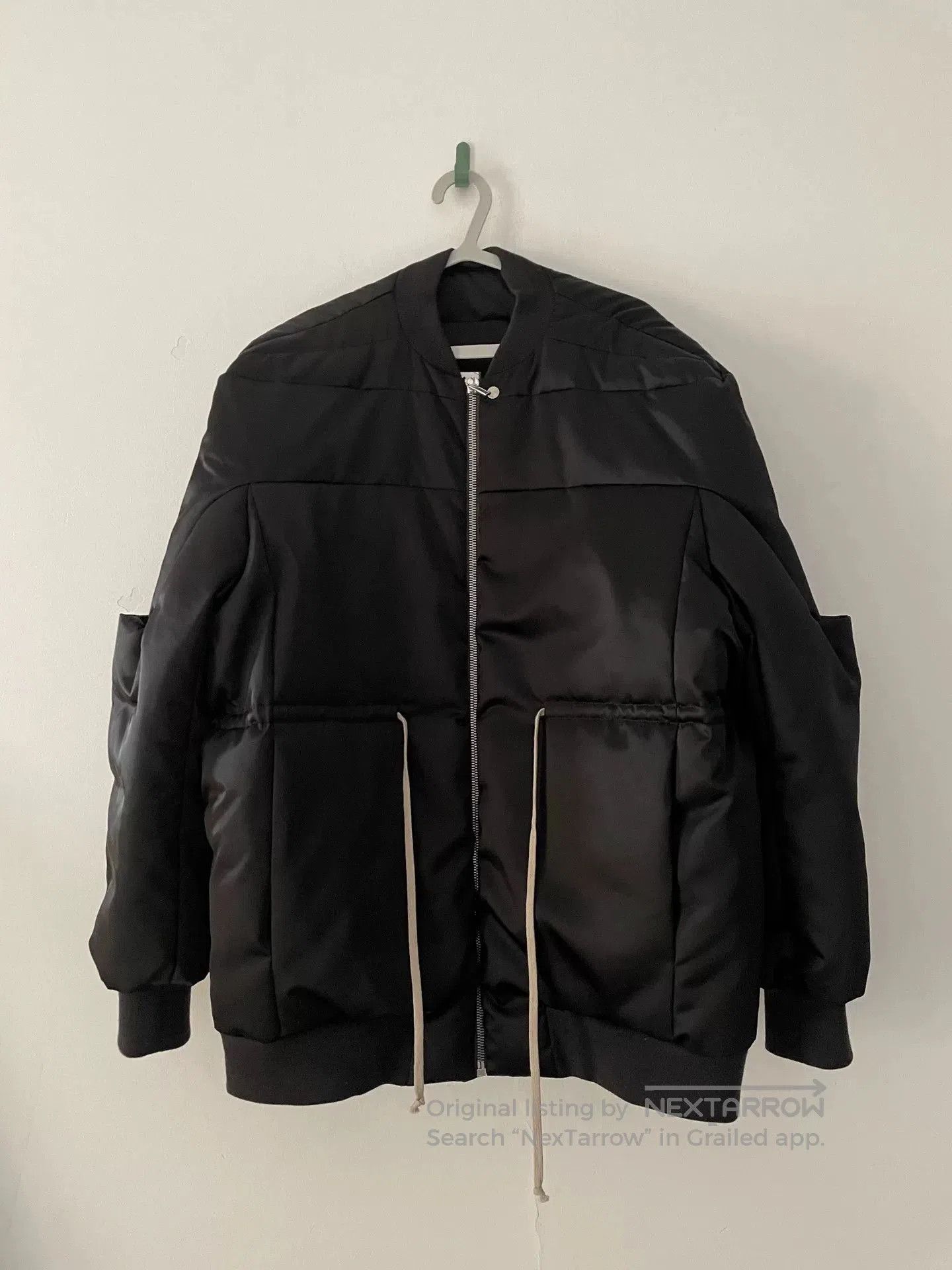 Rick Owens oversized black puffer jacket with waist tie. Size US L / EU 52-54 / 3 - 1 Thumbnail