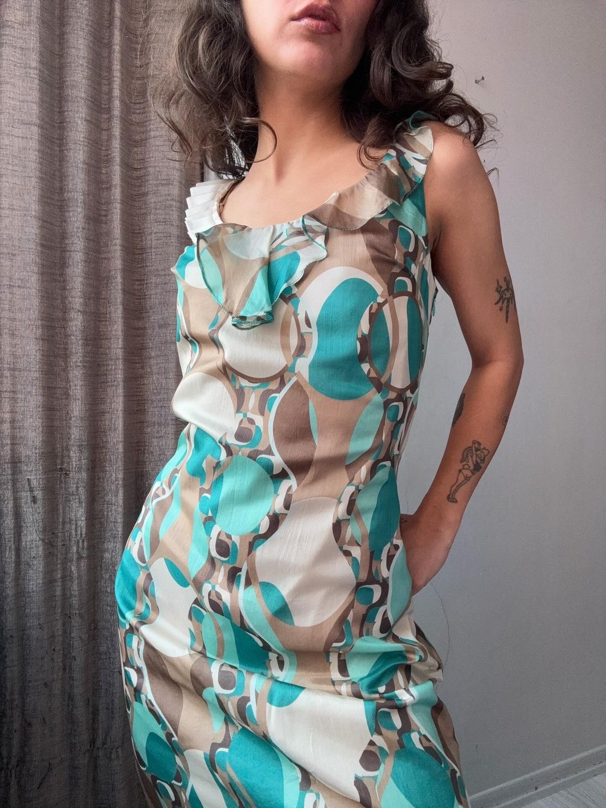 Vintage Silk dress Size S / US 4 / IT 40 - 3 Thumbnail