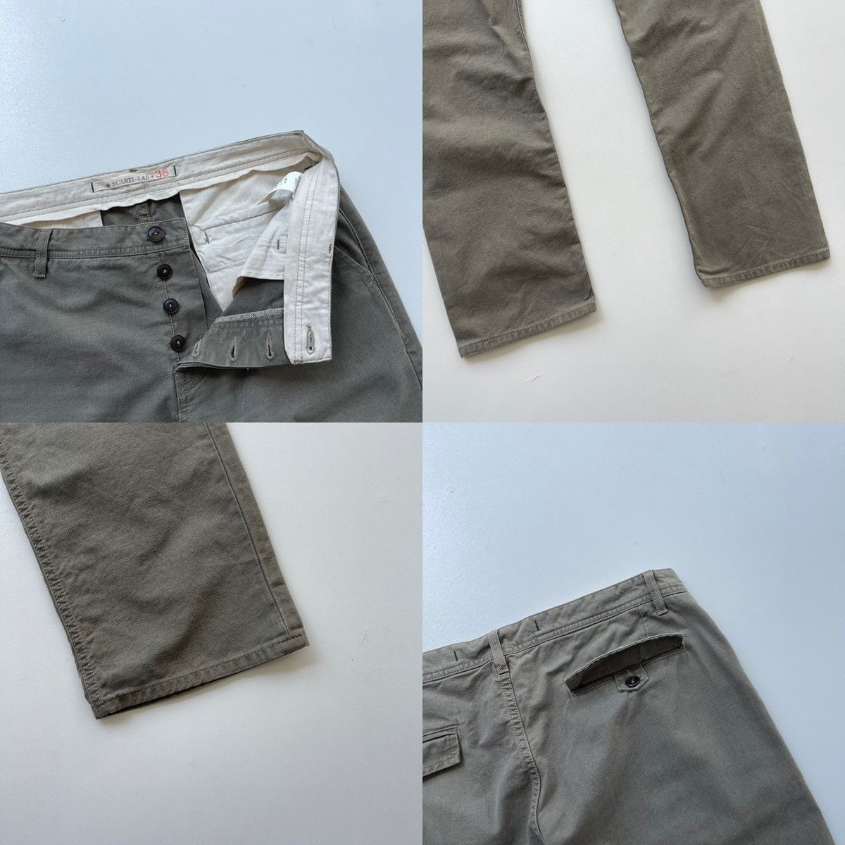 Scarti-Lab Scarti-Lab 101 2013 Vintage Cotton Chino Pants Green Casual Size US 36 / EU 52 - 5 Thumbnail