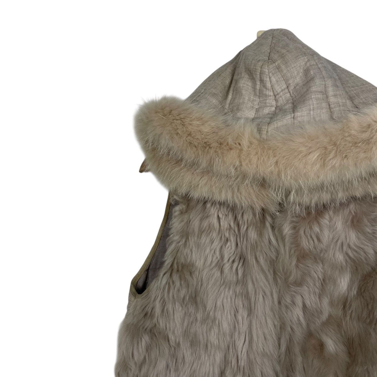 Japanese Brand El Midas Brown Hooded Faux Fur Vest Size M / US 6-8 / IT 42-44 - 6 Thumbnail
