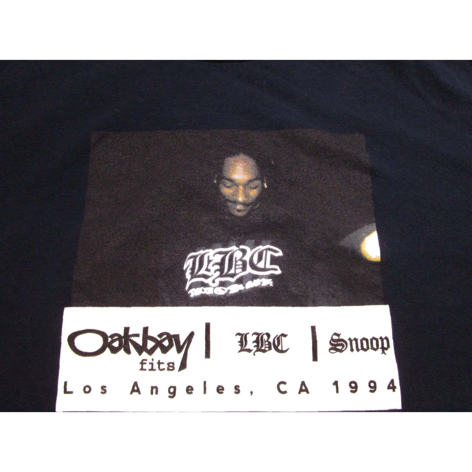 Vintage Oakbay Shirt Mens 2XL Black Los Angeles 1994 Hip Hop Rap Graphic LBC Snoop USA Size US XXL / EU 58 / 5 - 3 Thumbnail
