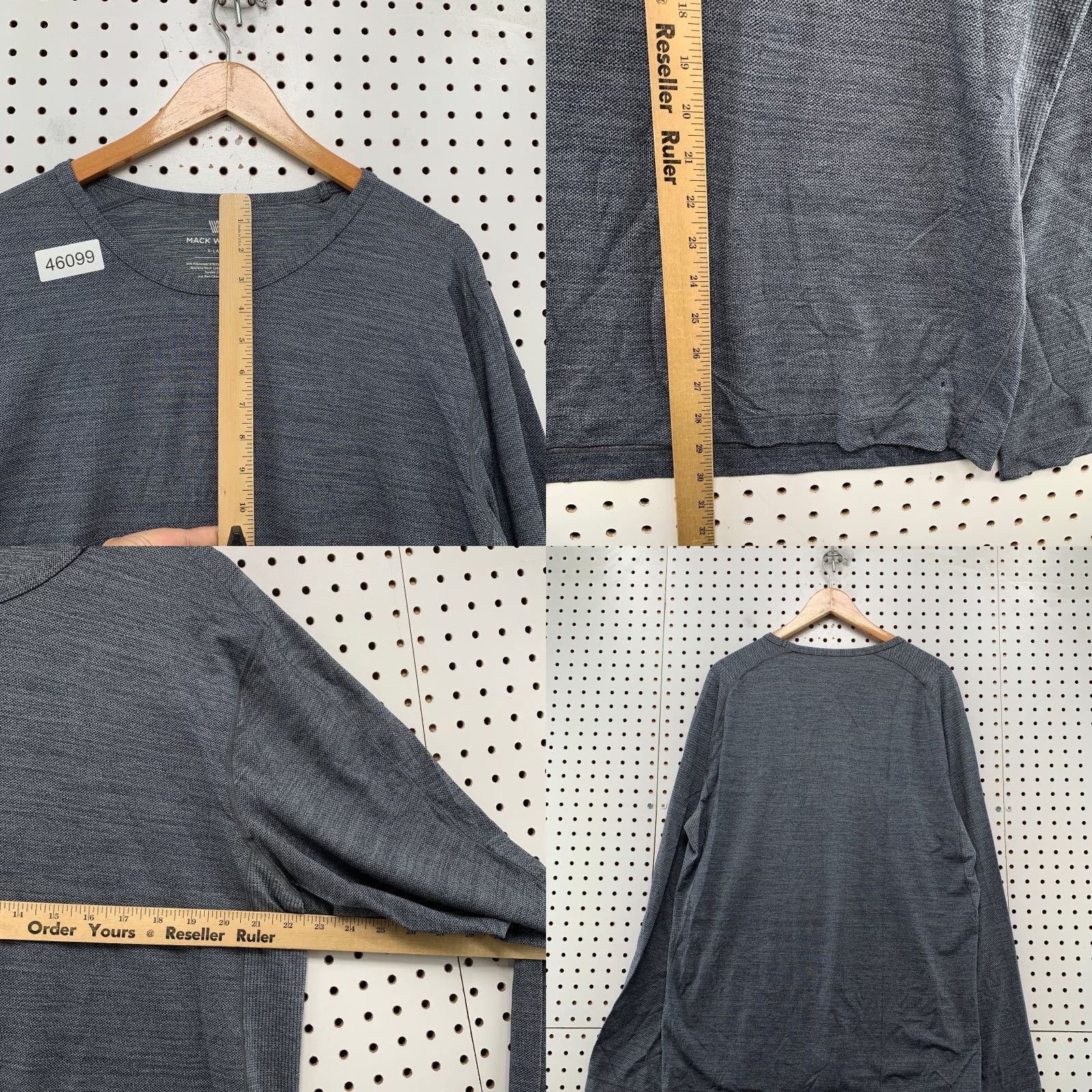 Vintage Mack Weldon Active Shirt Men XL Gray Long Sleeve Workout Performance Shirt Size US XL / EU 56 / 4 - 8 Thumbnail