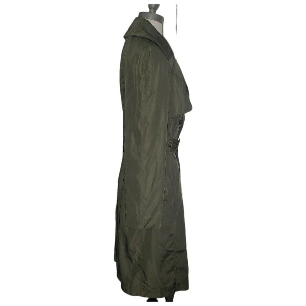 Designer CT1729 Avec Les Filles Army Green Metallic Lined Trench M Size M / US 6-8 / IT 42-44 - 2 Thumbnail