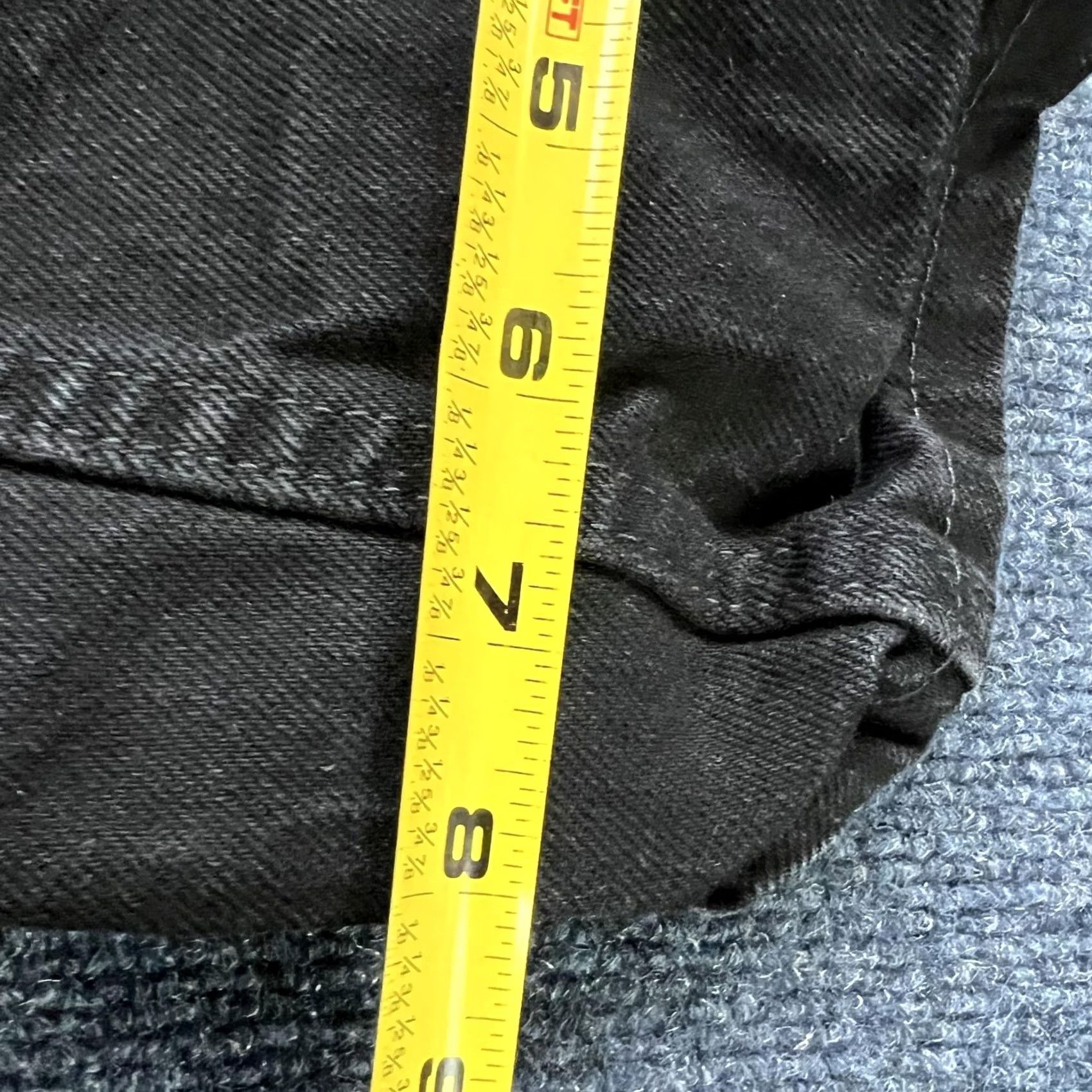 Denime Rustler Jeans Men 35x32 Black Denim Straight Cowboy Cut Charcoal Wash Workwear Jeans Size US 34 / EU 50 - 7 Thumbnail
