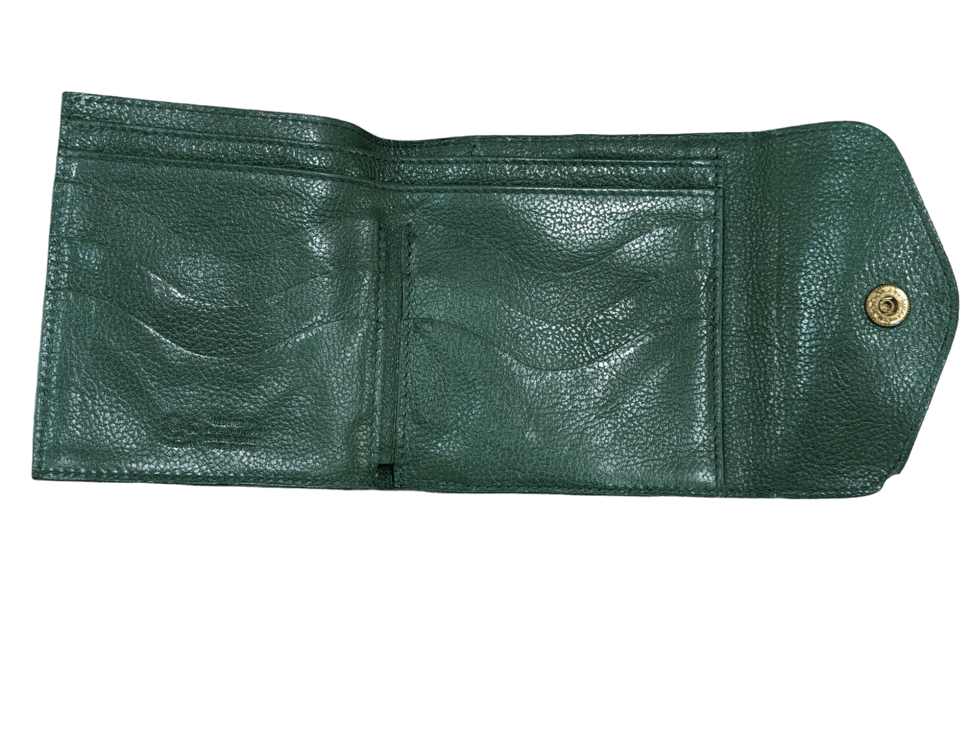 Il Bisonte Il Bisonte Purse Bi-fold Wallet Green Cowhide Size ONE SIZE - 6 Thumbnail