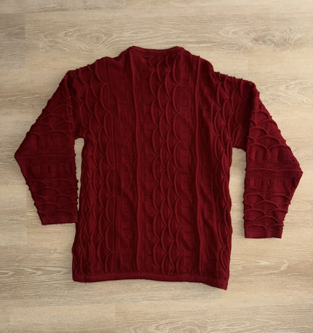 Vintage Vintage 3D Knit Acrylic Red Sweater Size US XL / EU 56 / 4 - 2 Thumbnail