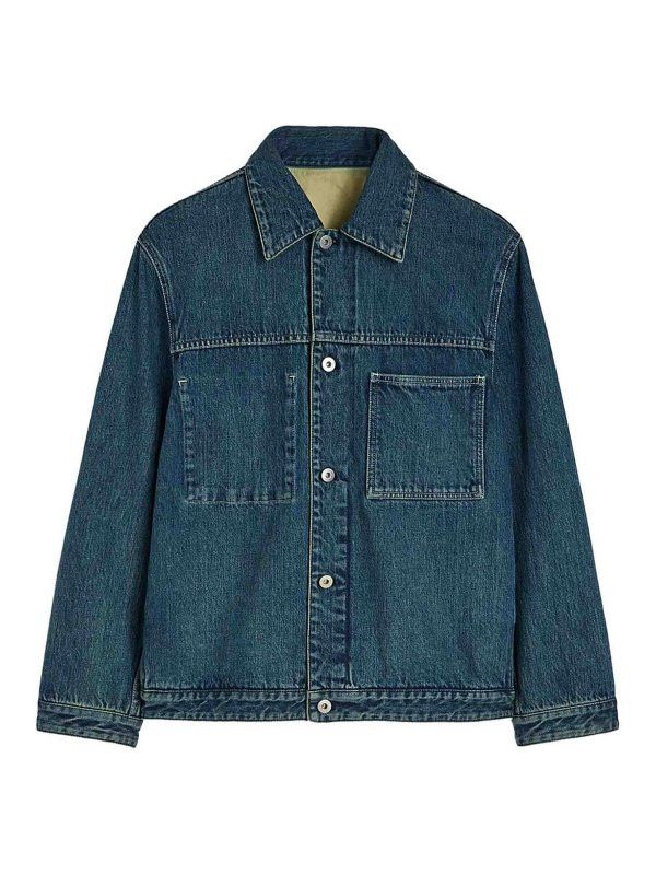 Jil Sander o1loc1c0426 Denim Jacket in Blue Size L / US 10 / IT 46 - 1 Thumbnail