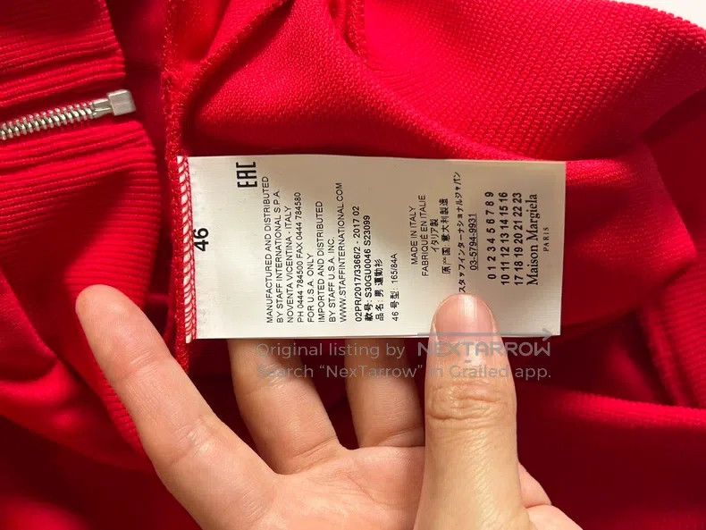 Maison Margiela Maison Margiela Red sportswear jacket Size US S / EU 44-46 / 1 - 4 Thumbnail