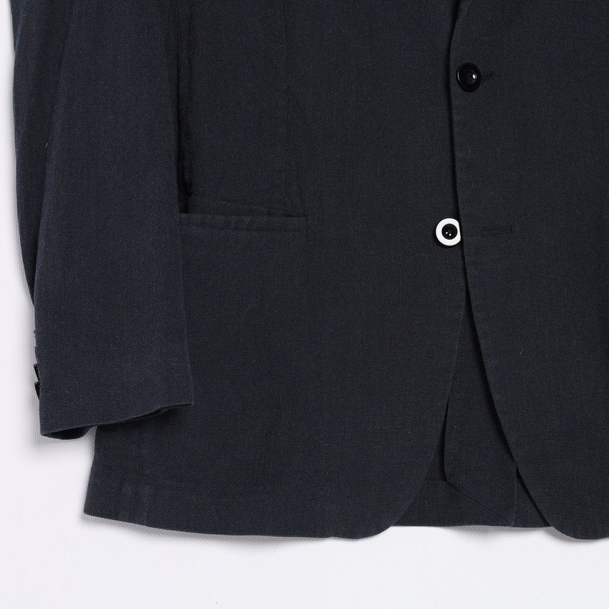 Maison Margiela Maison Martin Margiela Navy Cotton Silk Blazer Jacket Size 40R - 5 Thumbnail