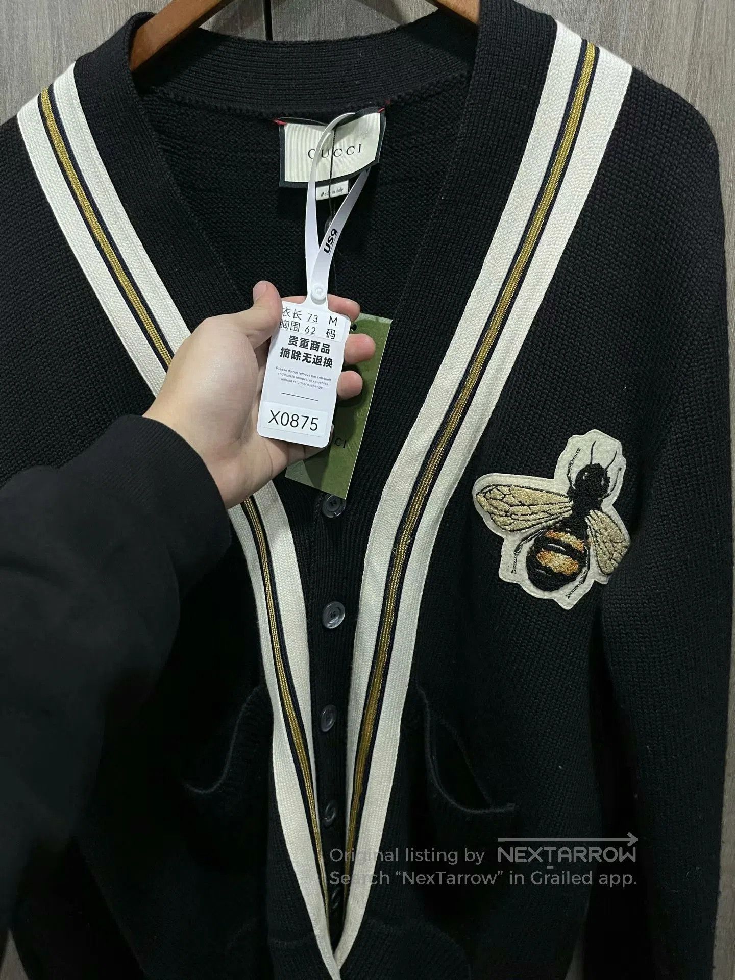 Gucci black embroidered wool cardigan from gucci. Size US M / EU 48-50 / 2 - 5 Thumbnail
