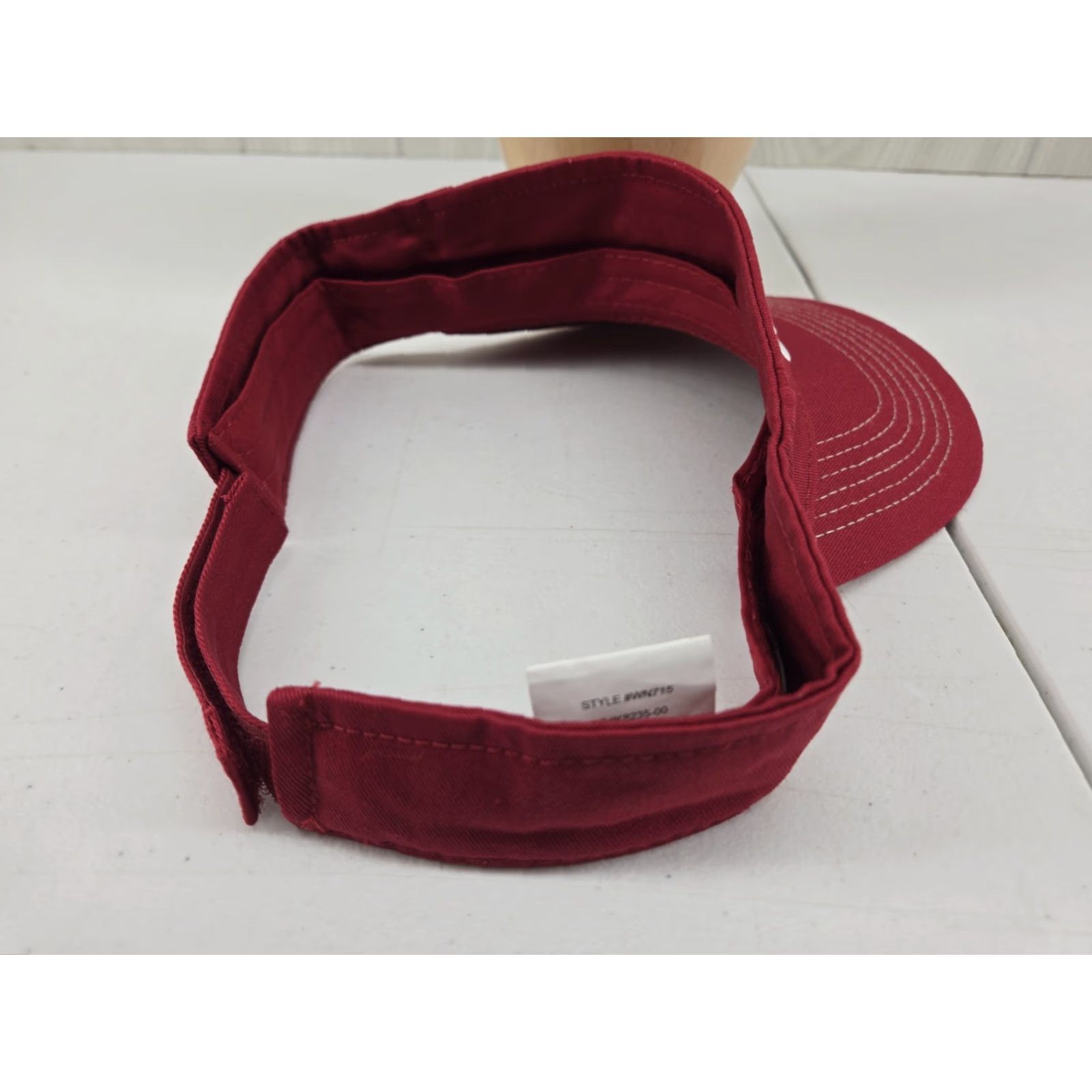 Vintage Wendy's Visor Cap Hat 100% Cotton Red Adjustable Unisex Adults Casual Size ONE SIZE - 4 Thumbnail